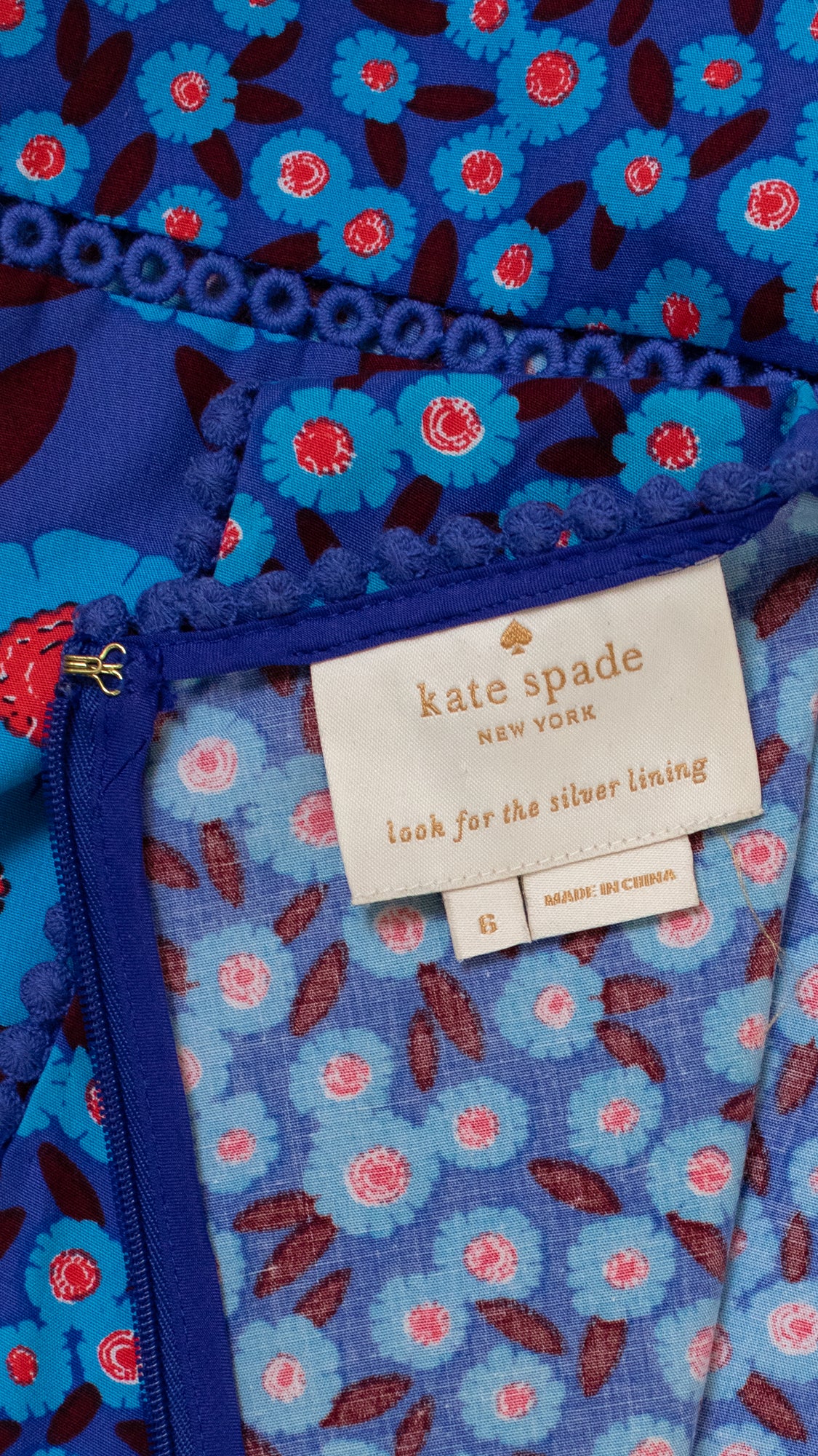 Modern KATE SPADE Blue Floral Sundress | medium