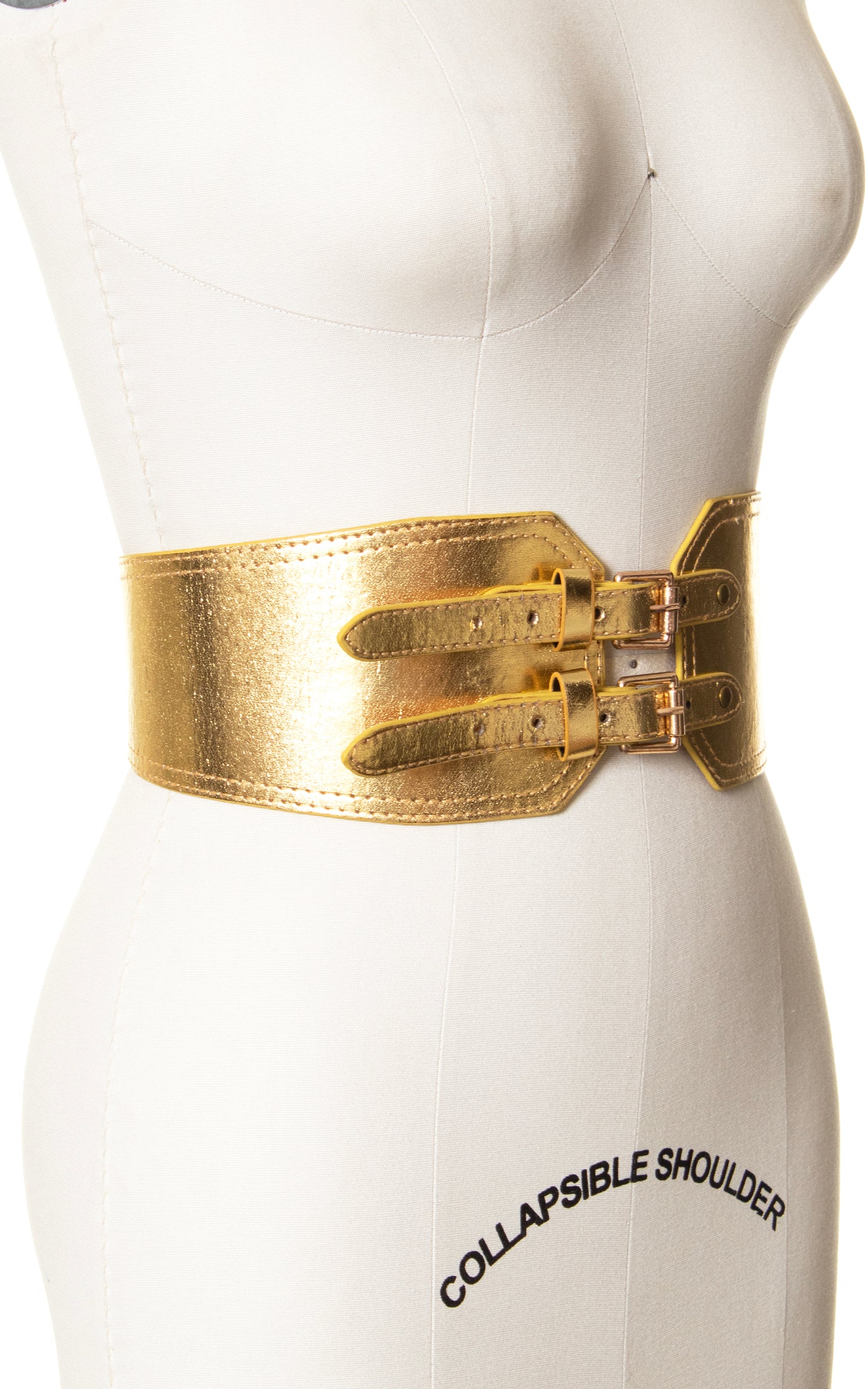 1960s Gold Double Buckled Cinch Belt | small/medium