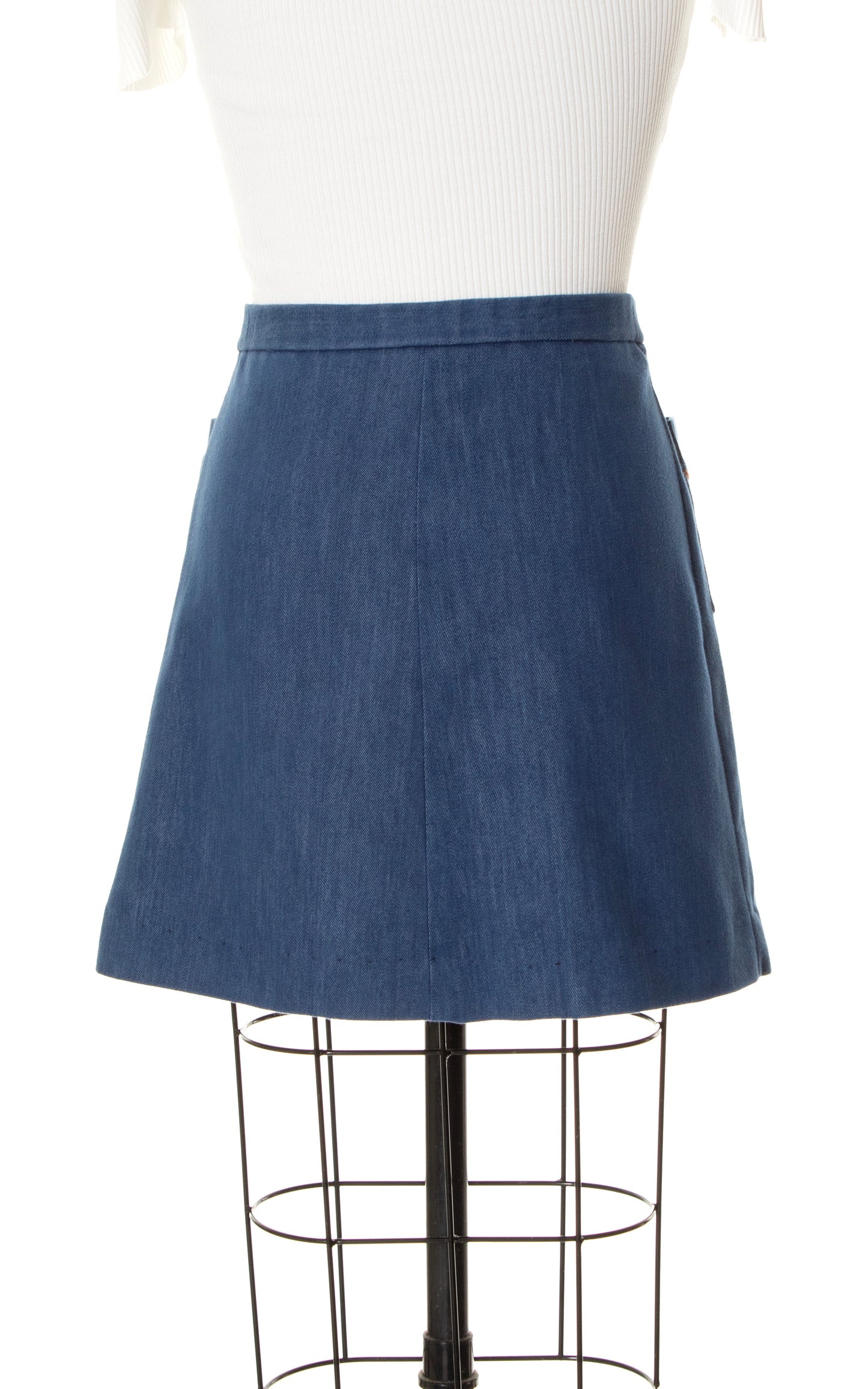 1970s Denim Mini Skirt | small