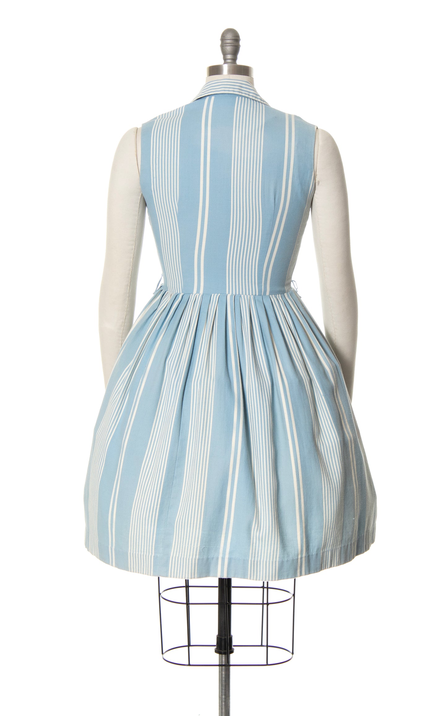 1960s Striped Cotton Shirtwaist Sundress | small