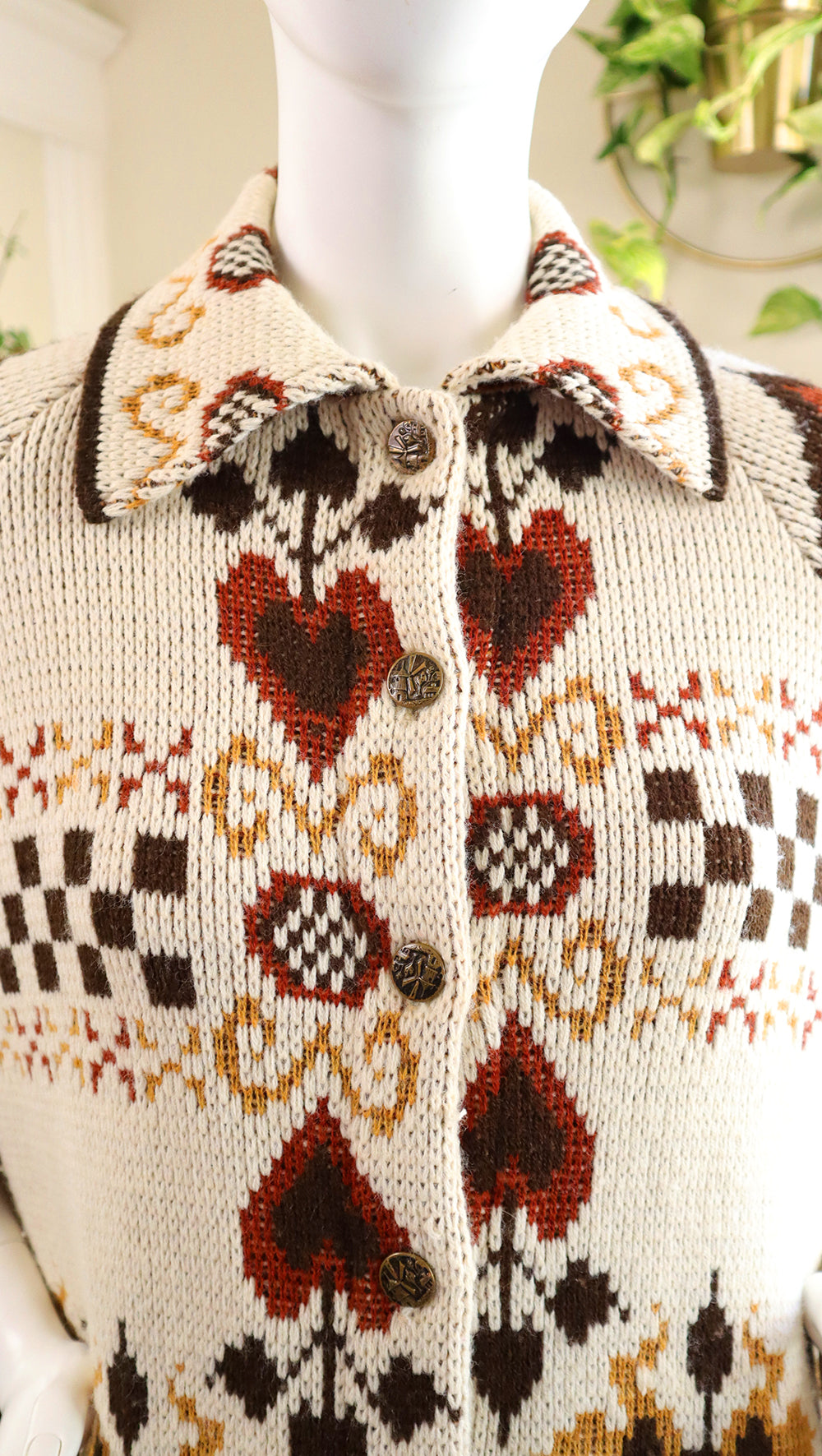 NEW ⭐️ 1970s Hearts Knit Cape | x-small/small/medium/large