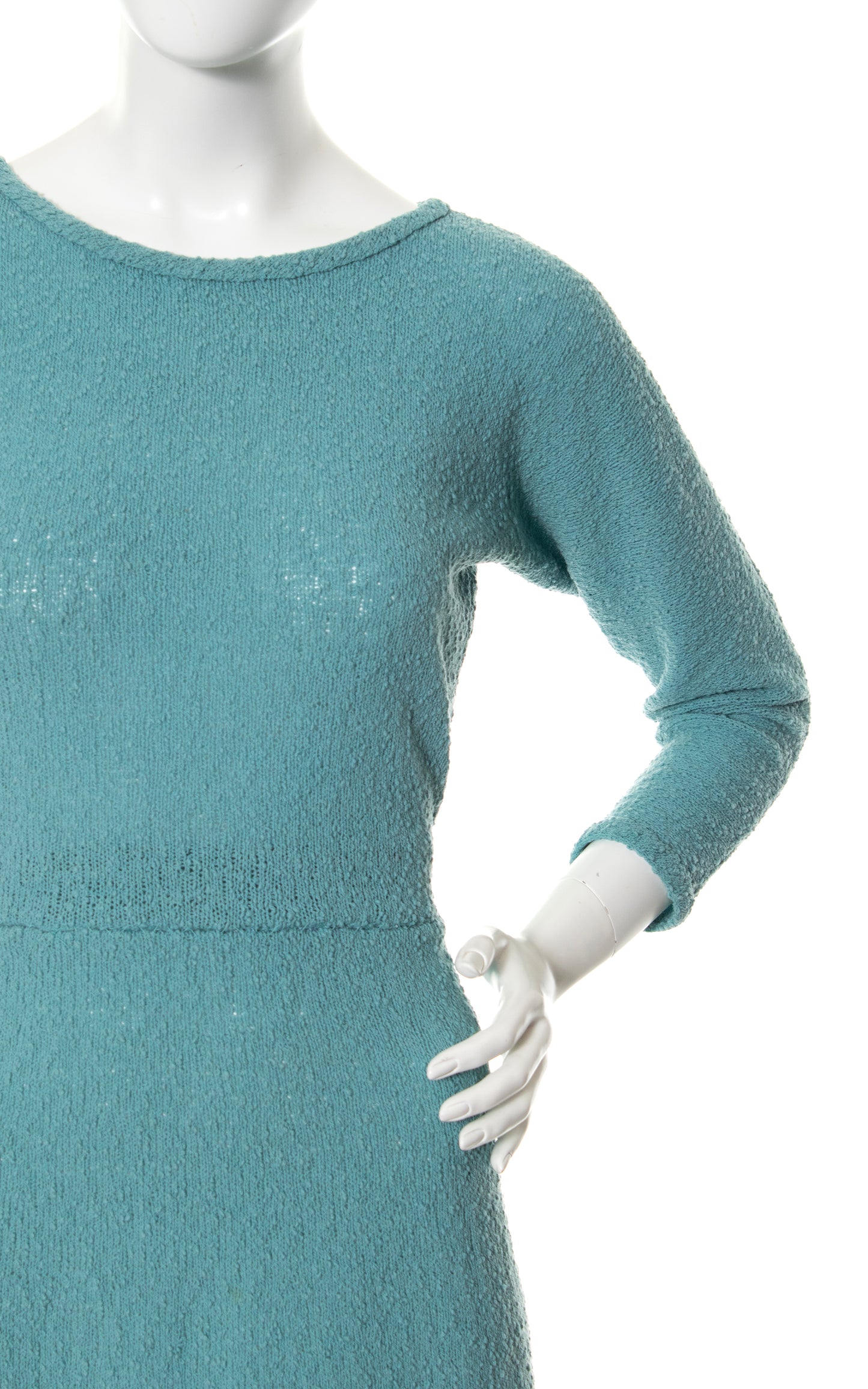 1950s Bouclé Knit Wool Sweater Dress | small