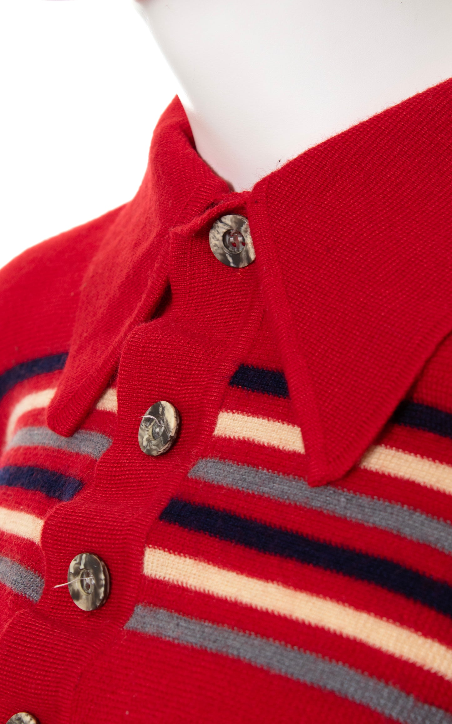 1970s Striped Knit Wool Sweater | x-small/small