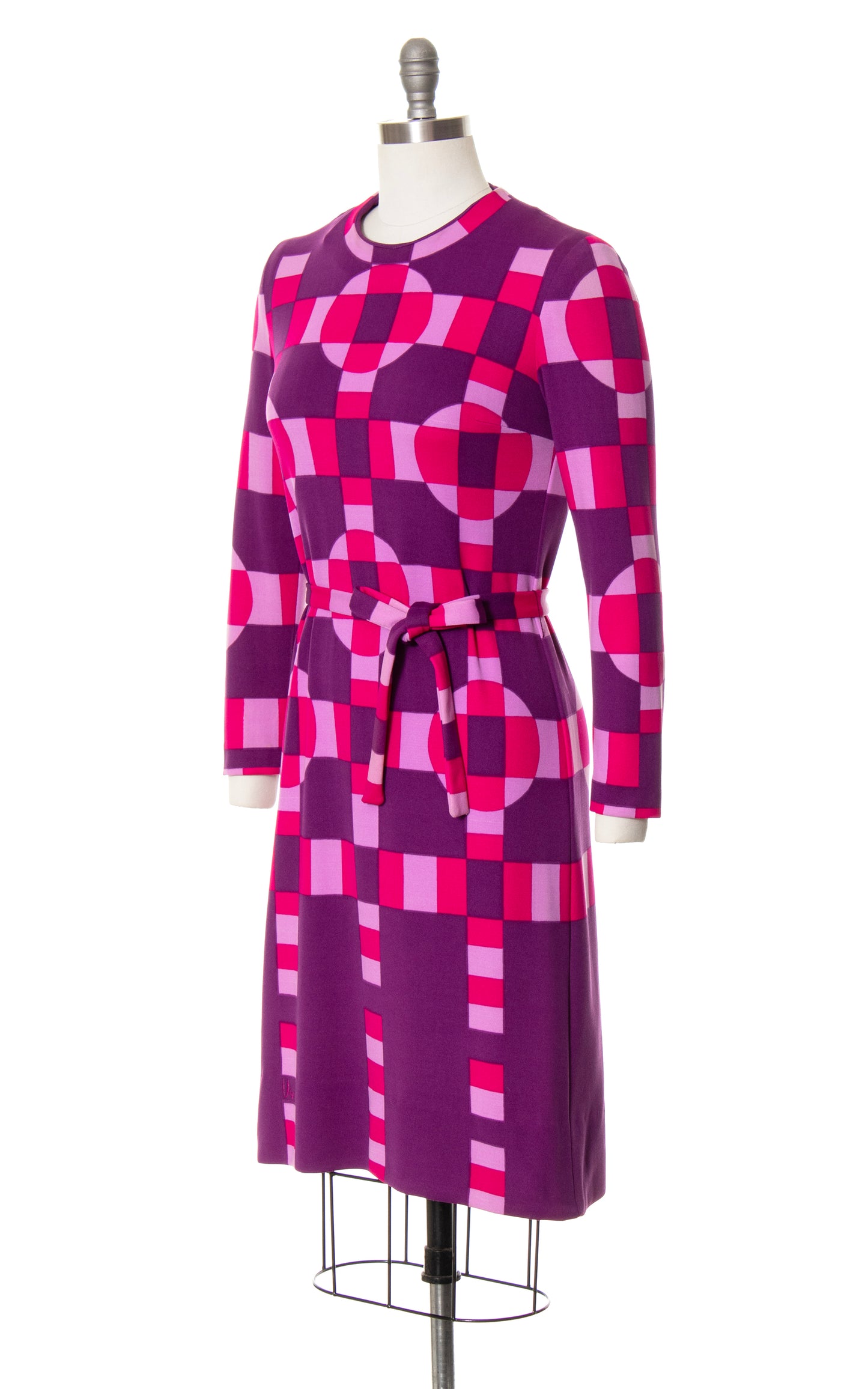 1970s VERA NEUMANN Geometric Jersey Dress | small