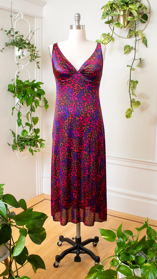 1970s Leopard Print Slip Dress | medium/large