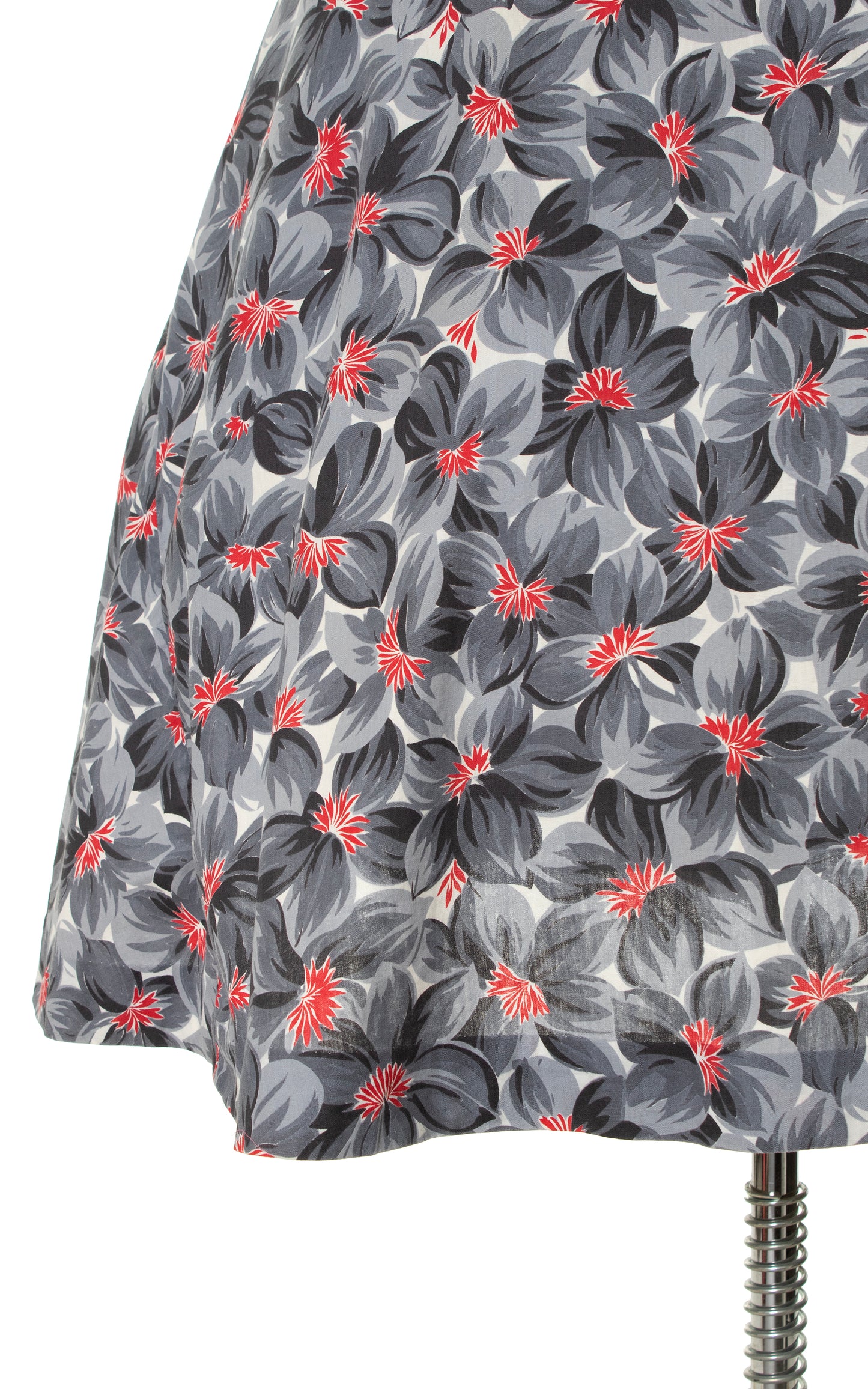 1940s Floral Cotton Skirt | medium