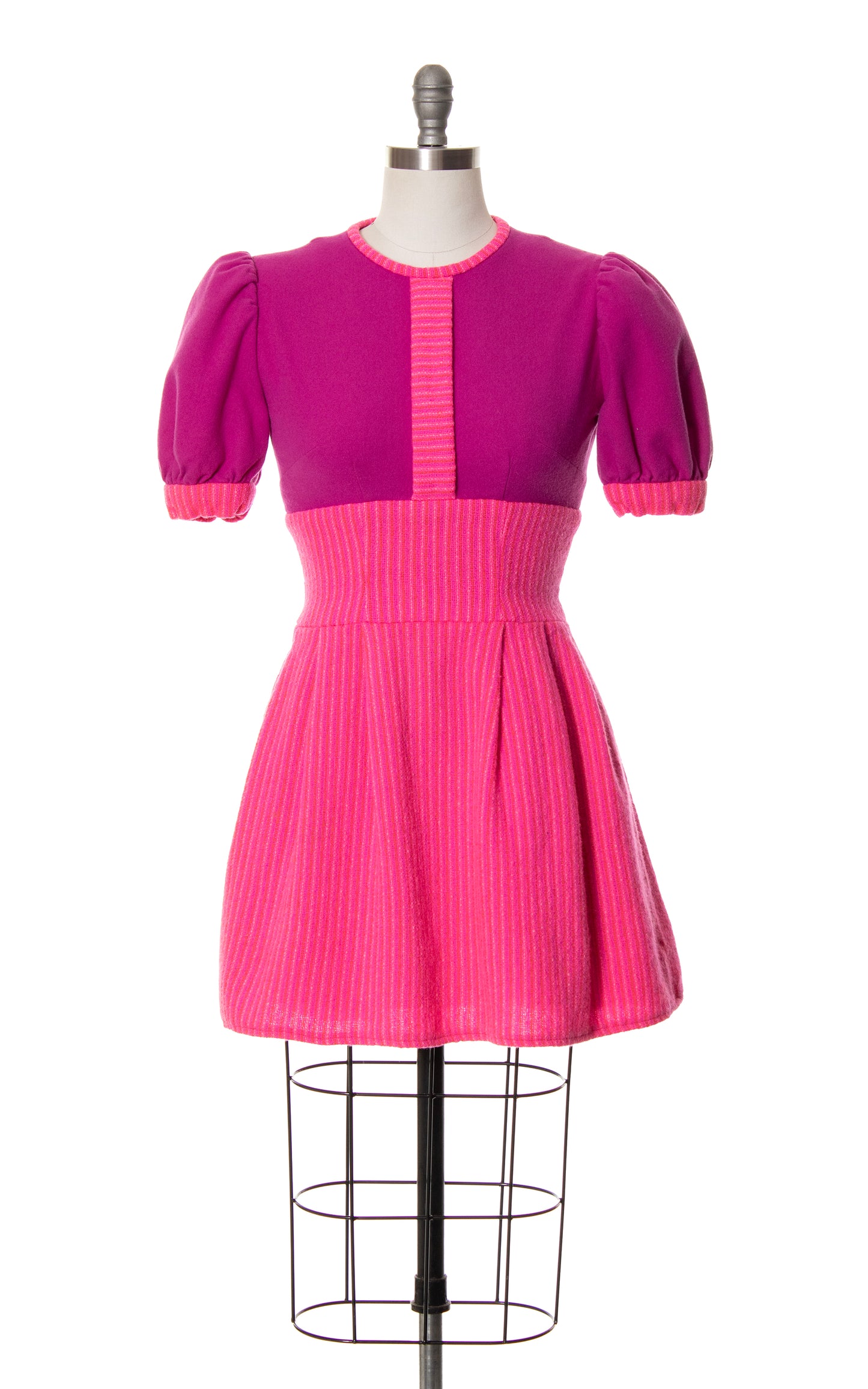 1970s Color Block Mini Dress | small