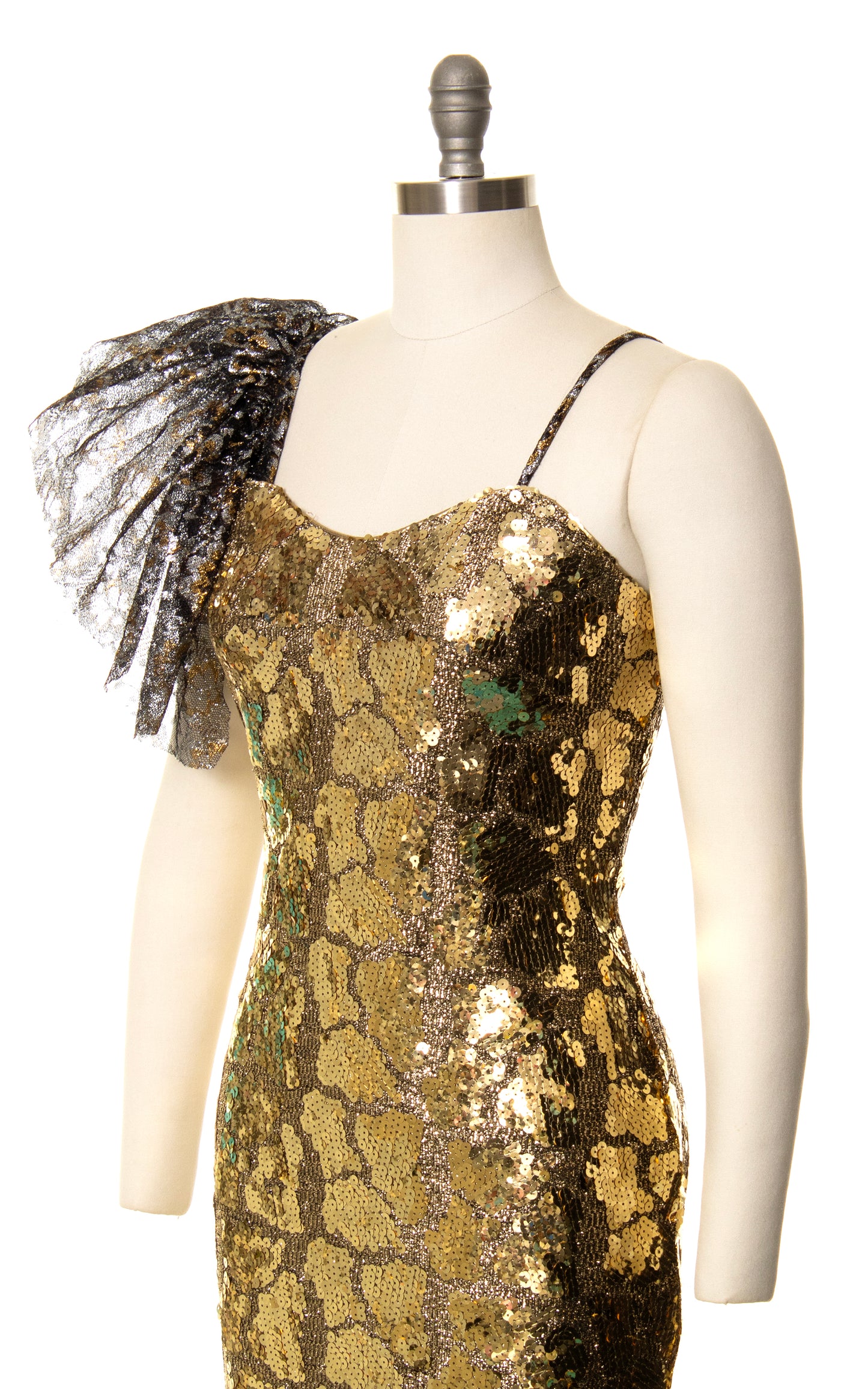 1980s Gold Sequin Mermaid Dress | small/medium