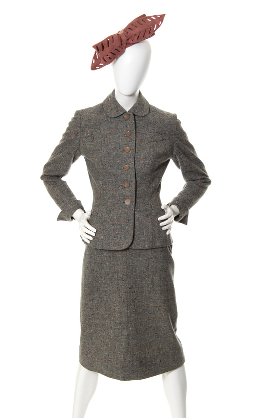 1940s Flecked Wool Skirt Suit | small