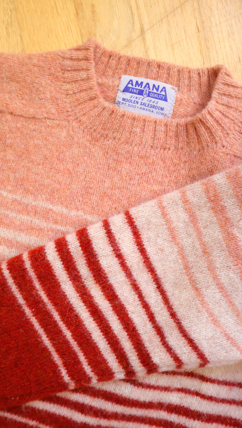 NEW ⭐️ 1970s Striped Knit Wool Sweater | x-small/small