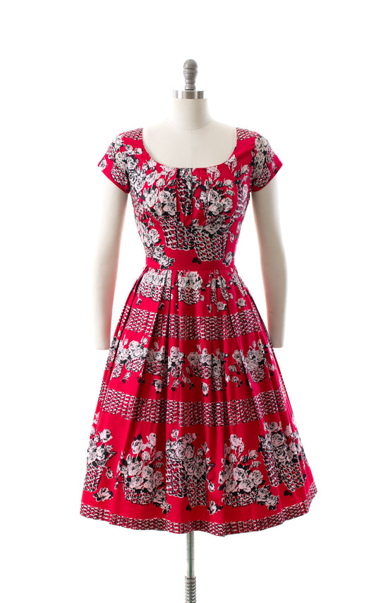 NEW ARRIVAL || MODERN Retrospec'd Floral Baskets Dress | medium