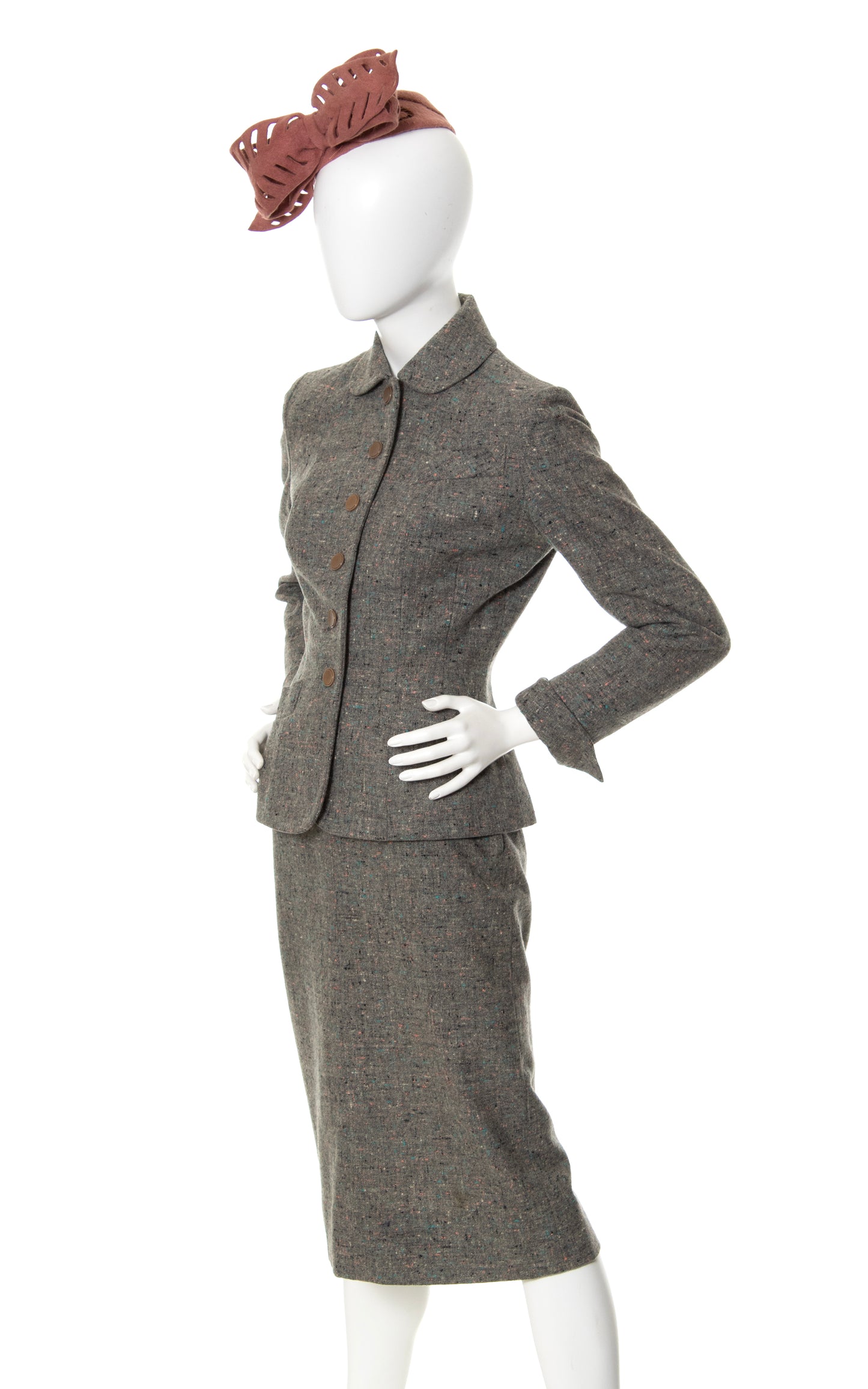 1940s Flecked Wool Skirt Suit | small