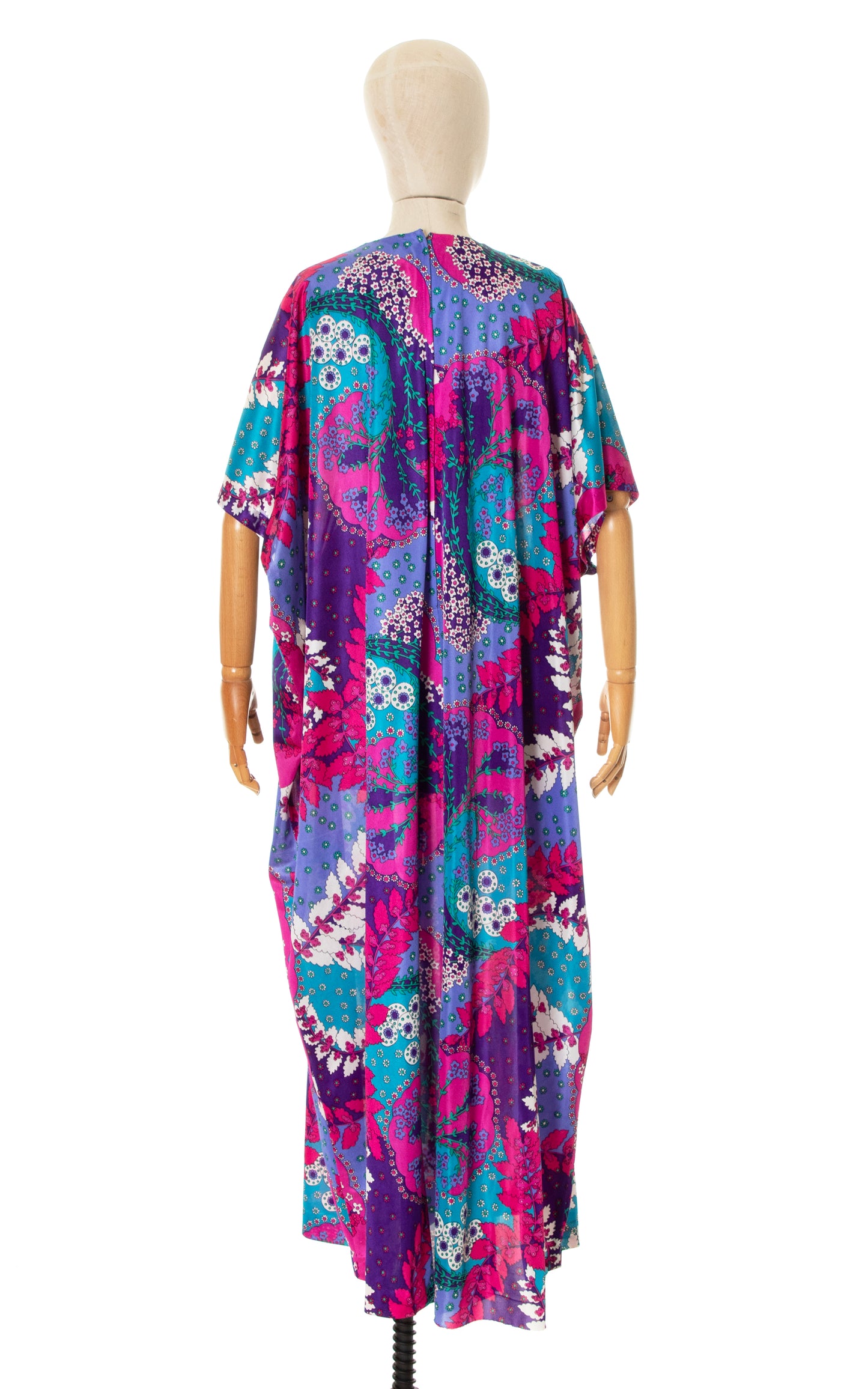 1960s Psychedelic Floral Jersey Kaftan | x-small/small/medium/large/x-large