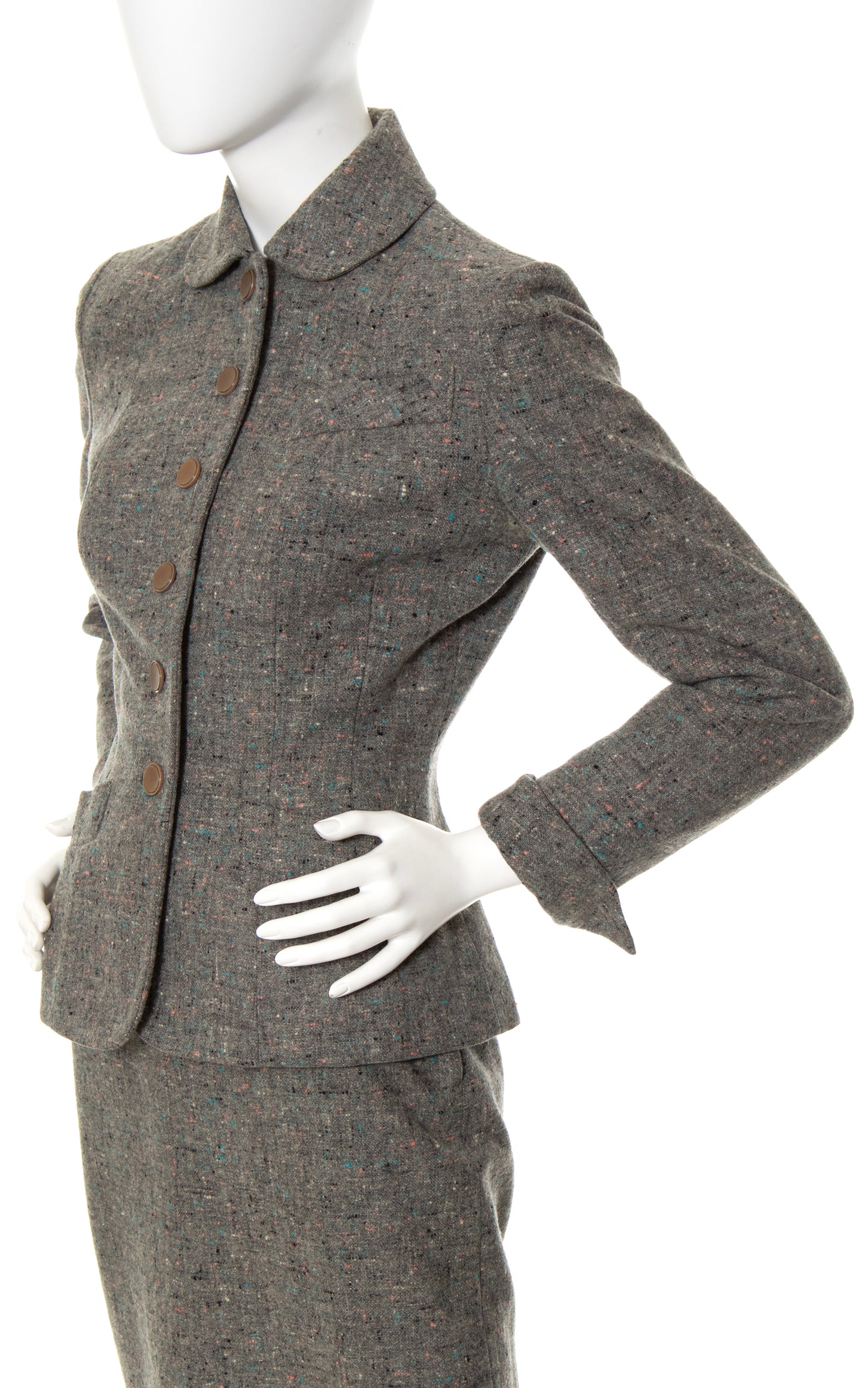 1940s Flecked Wool Skirt Suit | small