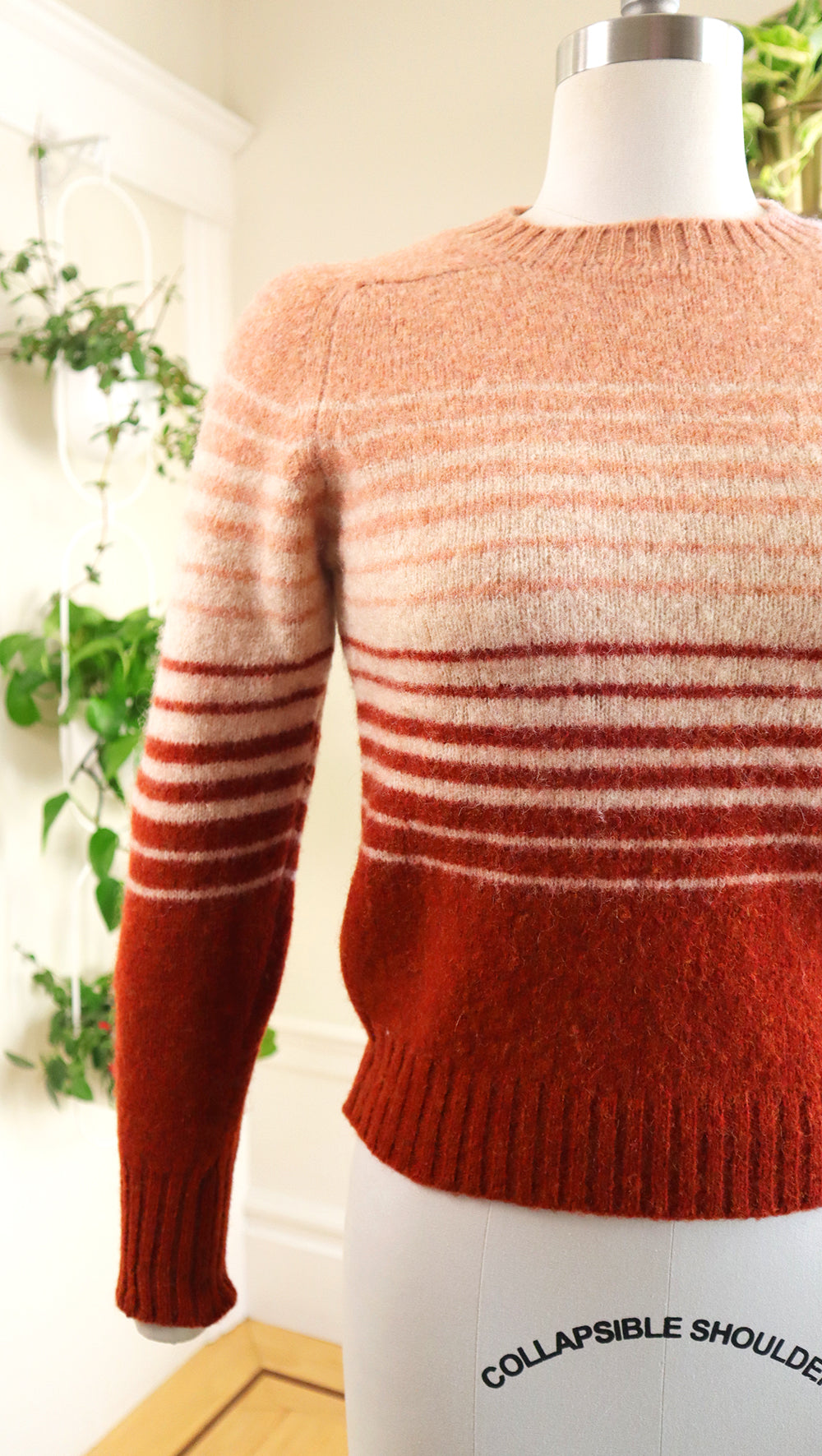 NEW ⭐️ 1970s Striped Knit Wool Sweater | x-small/small