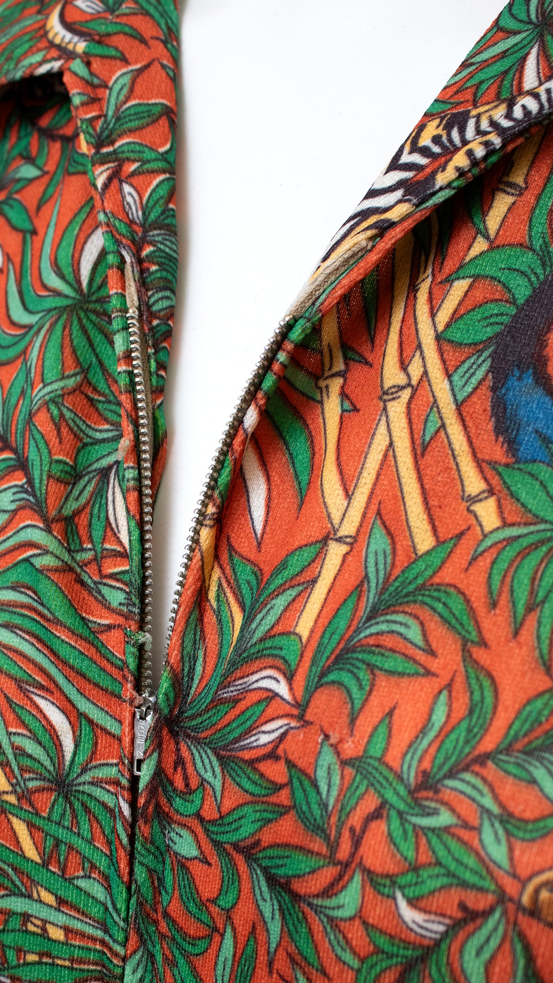 Vintage 1970s 70s Animal Jungle Novelty Print Jumpsuit