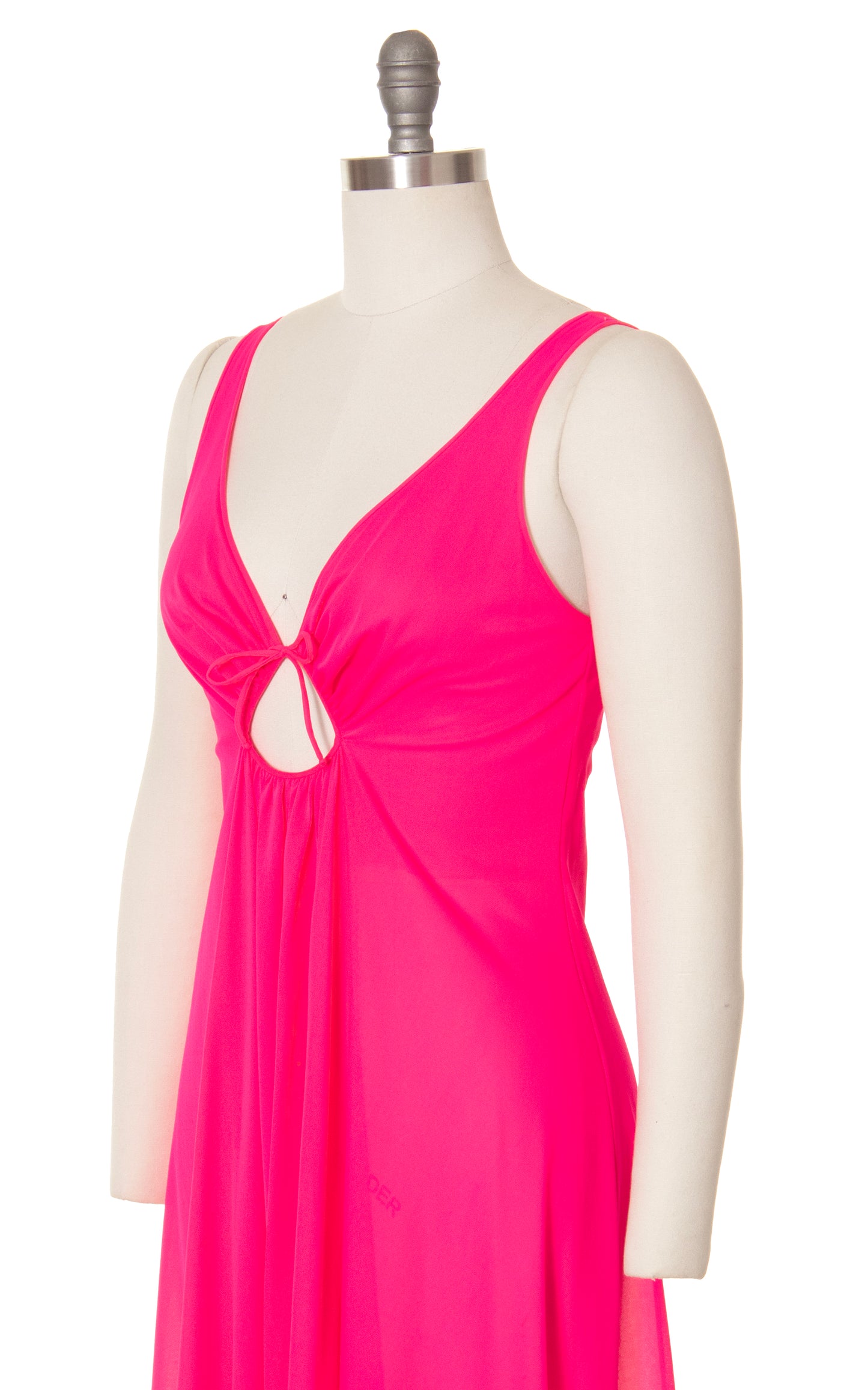 1970s Neon Hot Pink Nightgown | small/medium/large