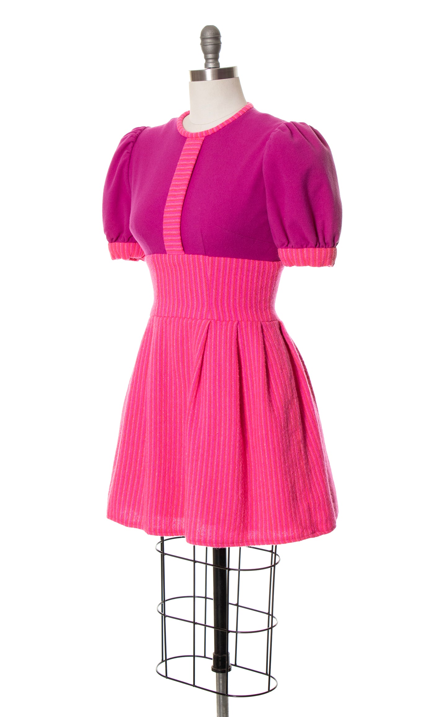 1970s Color Block Mini Dress | small