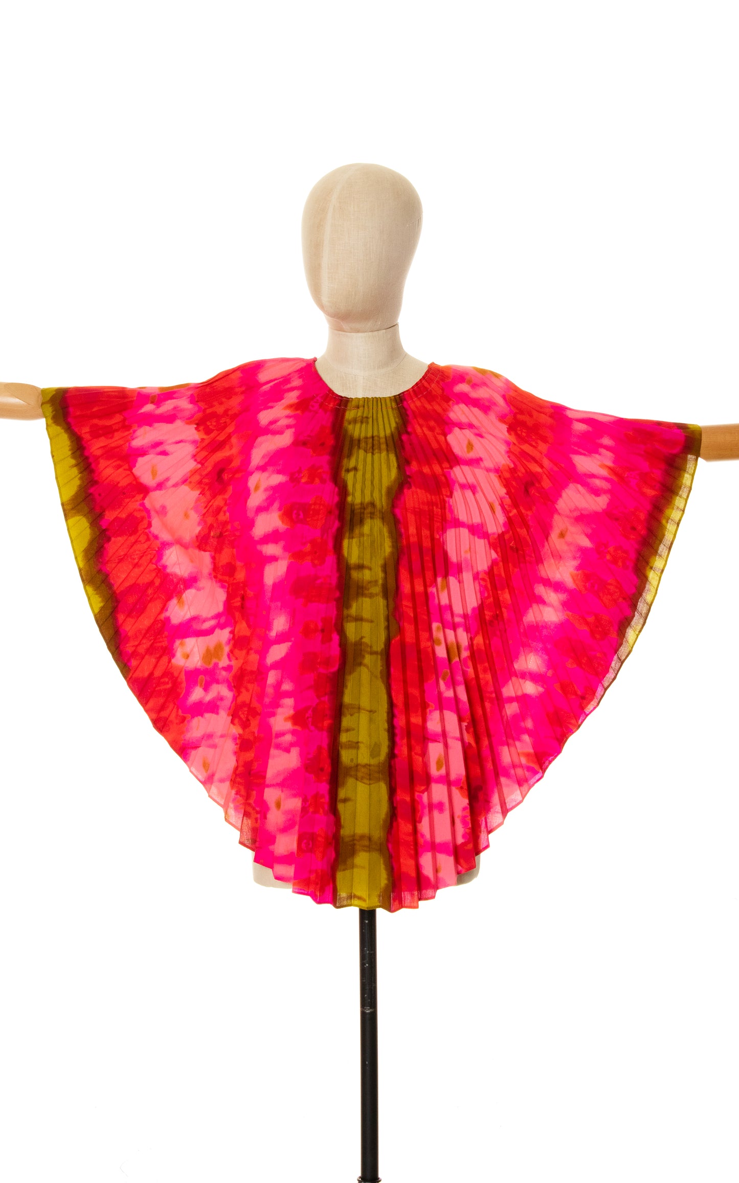 1960s 1970s Psychedelic Pleated Kaftan Top | x-small/small/medium/large/x-large