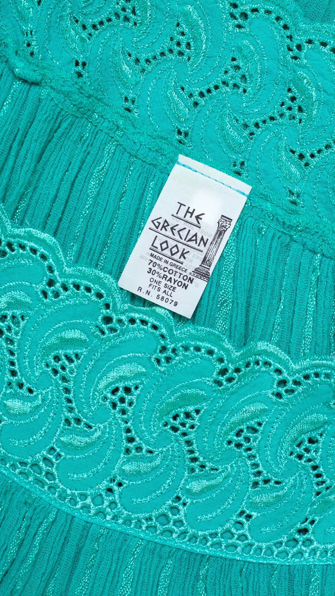 1980s 1990s Green Gauze Angel Sleeve Tent Dress | large/x-large