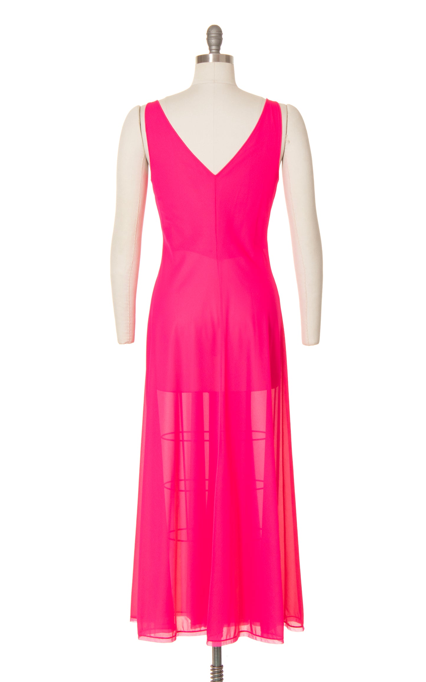 1970s Neon Hot Pink Nightgown | small/medium/large