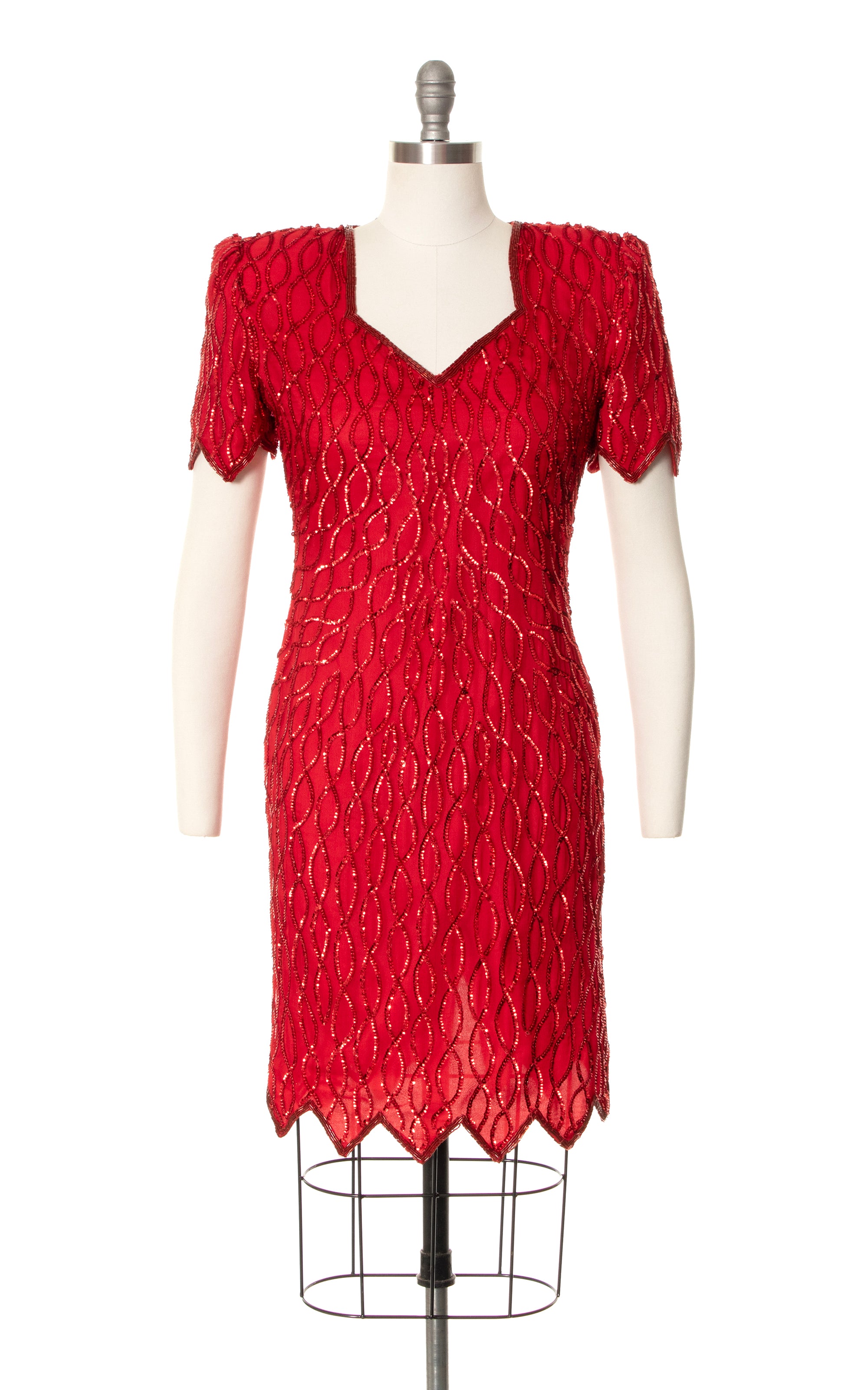 Vintage Red Sequin Dress