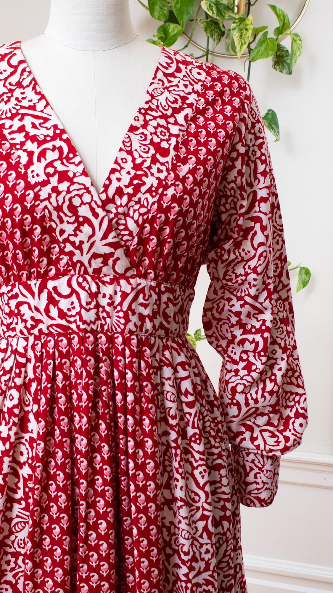 1970s ADINI Floral Cotton Maxi Dress | medium