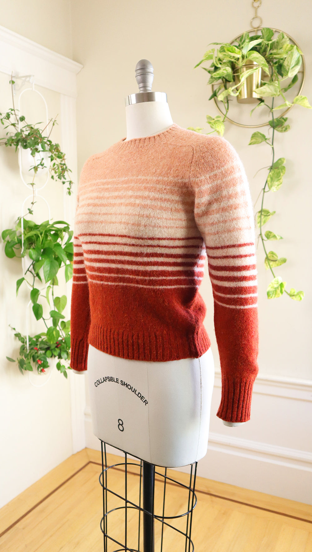 NEW ⭐️ 1970s Striped Knit Wool Sweater | x-small/small