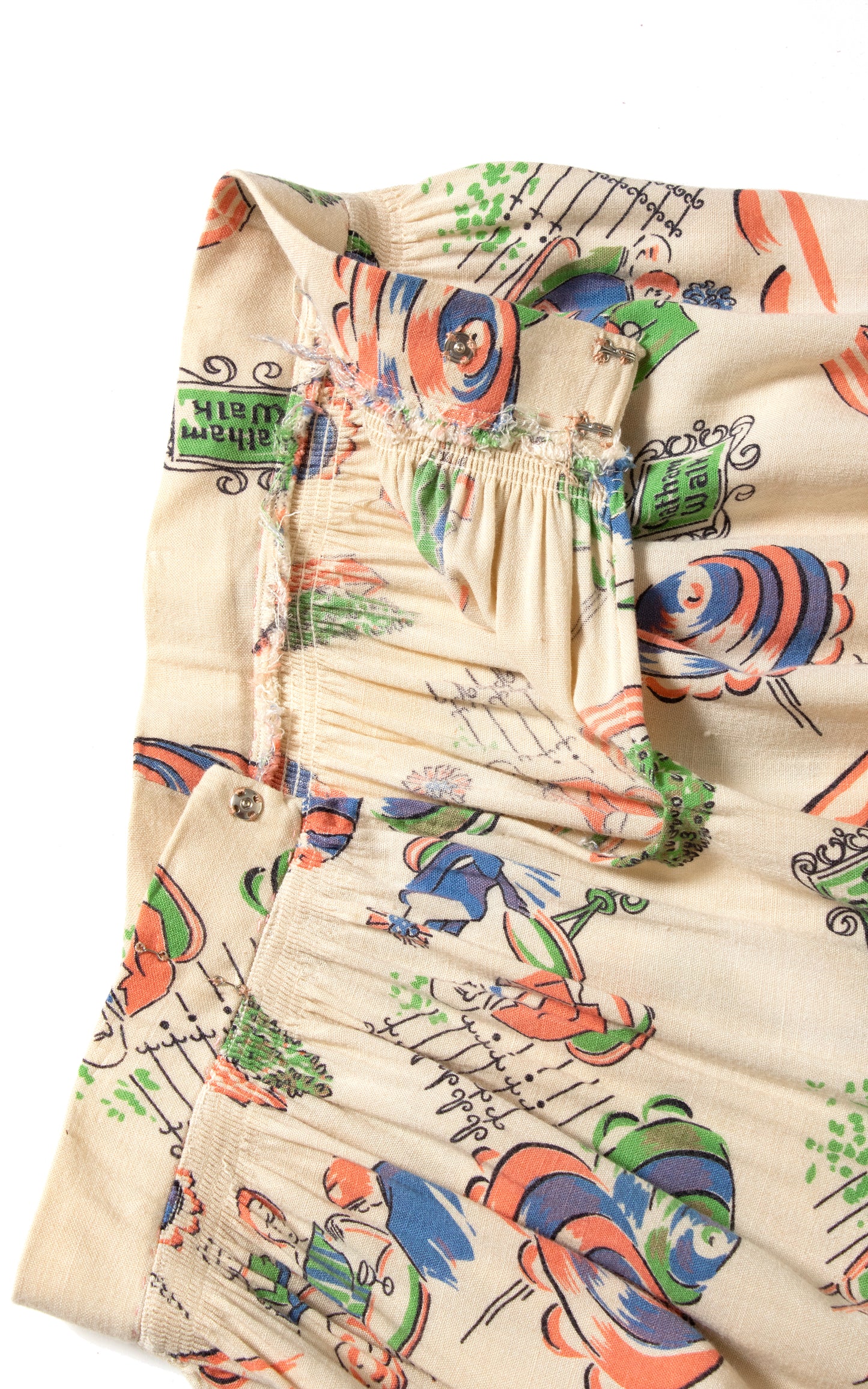 1940s Chatham Walk Novelty Print Skirt | small
