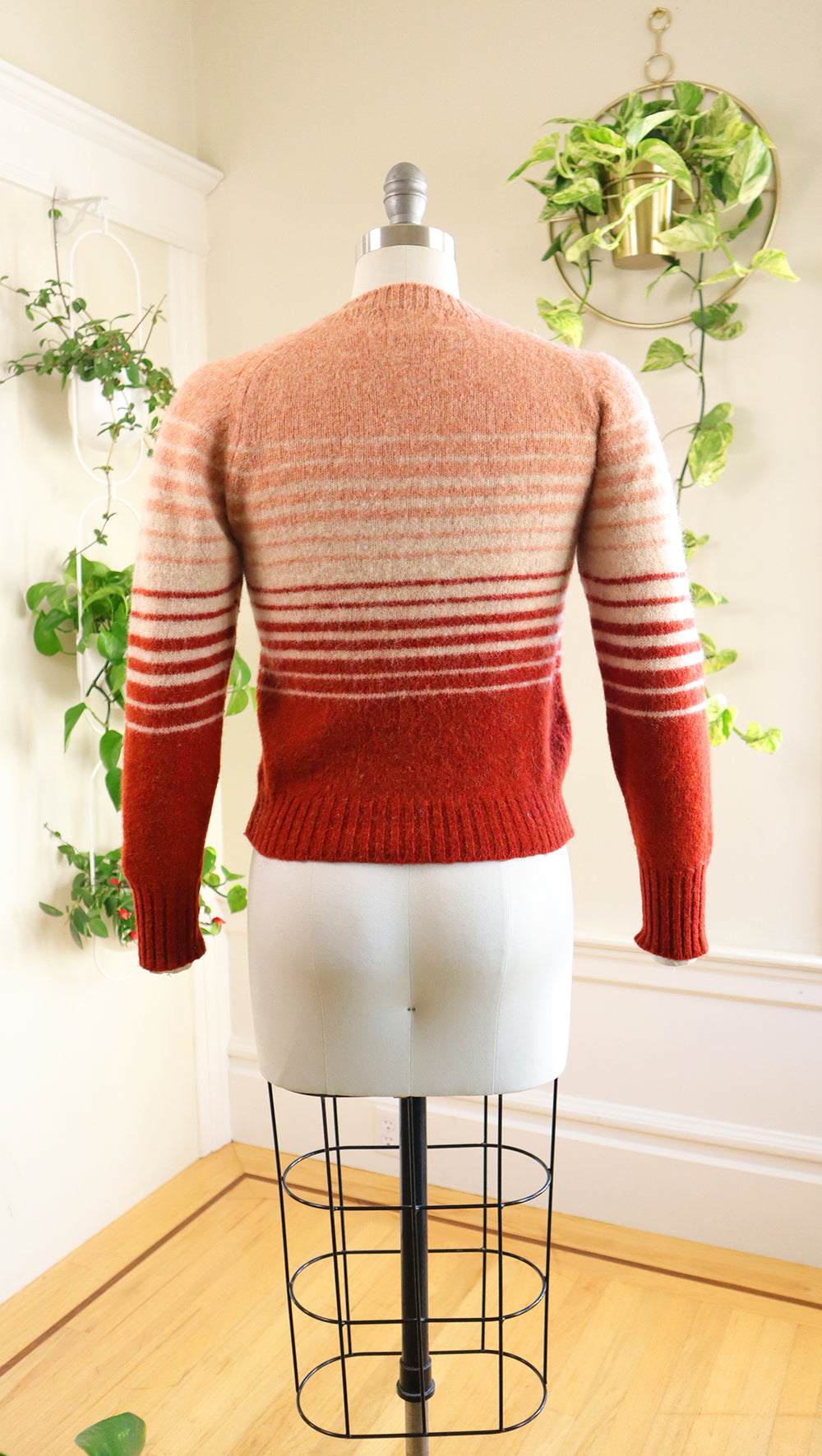 NEW ⭐️ 1970s Striped Knit Wool Sweater | x-small/small