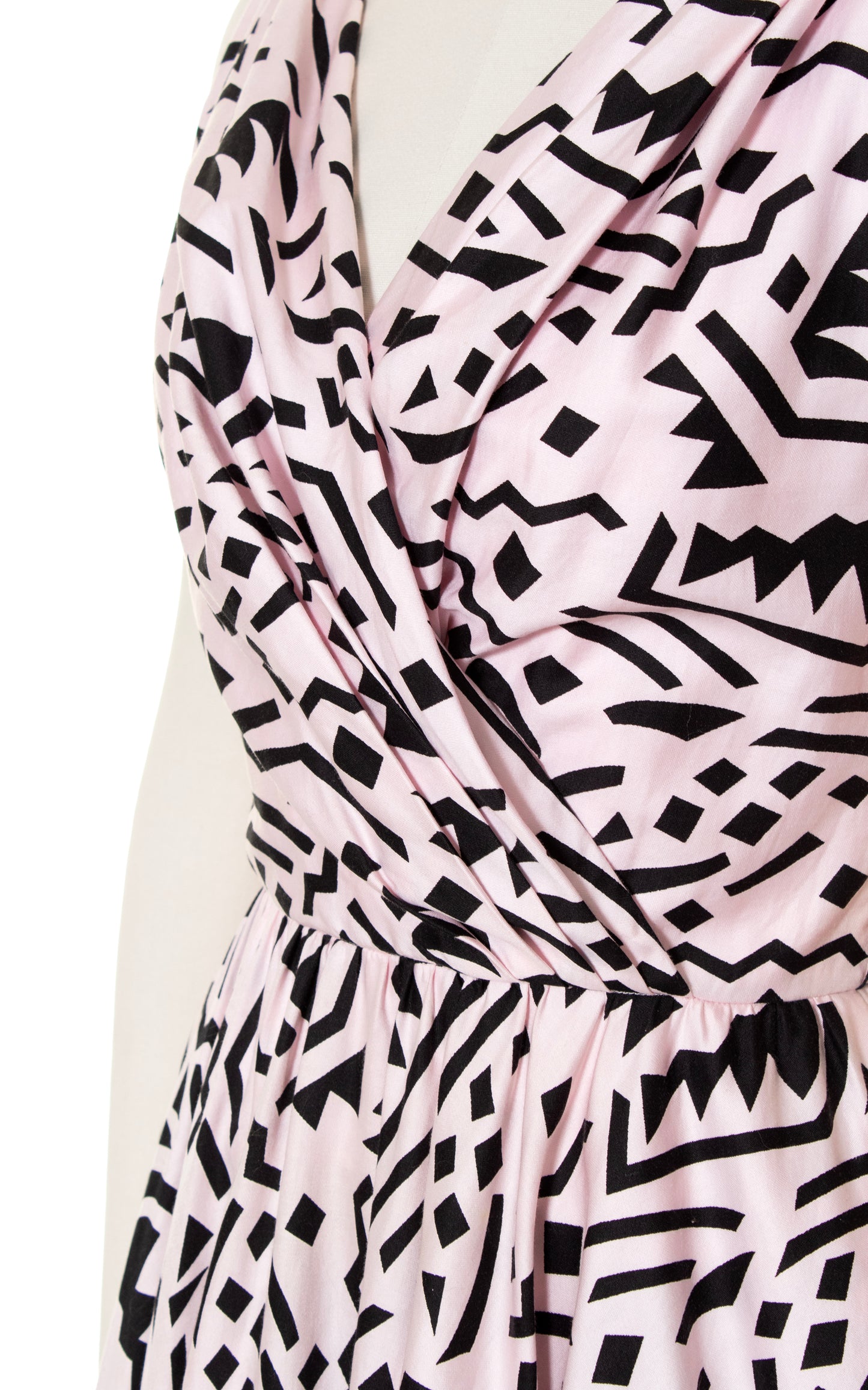 1980s does 1950s Geometric Midi Dress with Pockets | small