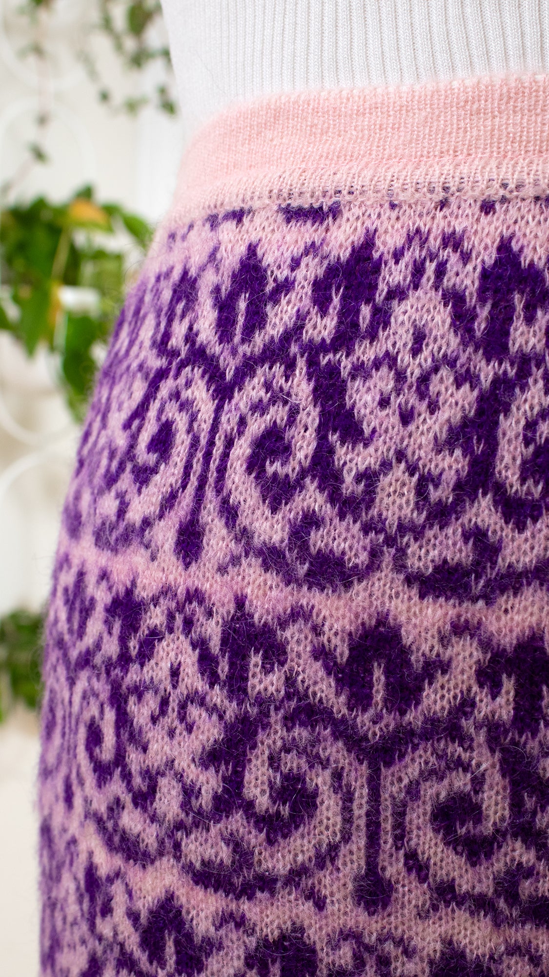 1980s DEADSTOCK BENETTON Purple Mohair Skirt | small/medium/large