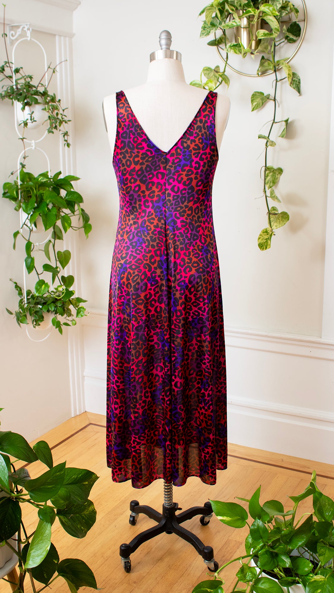 1970s Leopard Print Slip Dress | medium/large