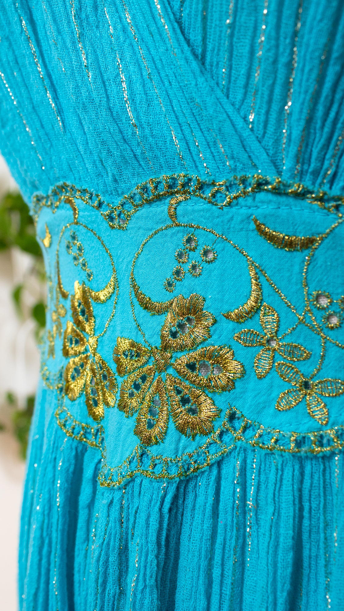 1980s Metallic & Gauze Grecian Goddess Dress | medium/large/x-large