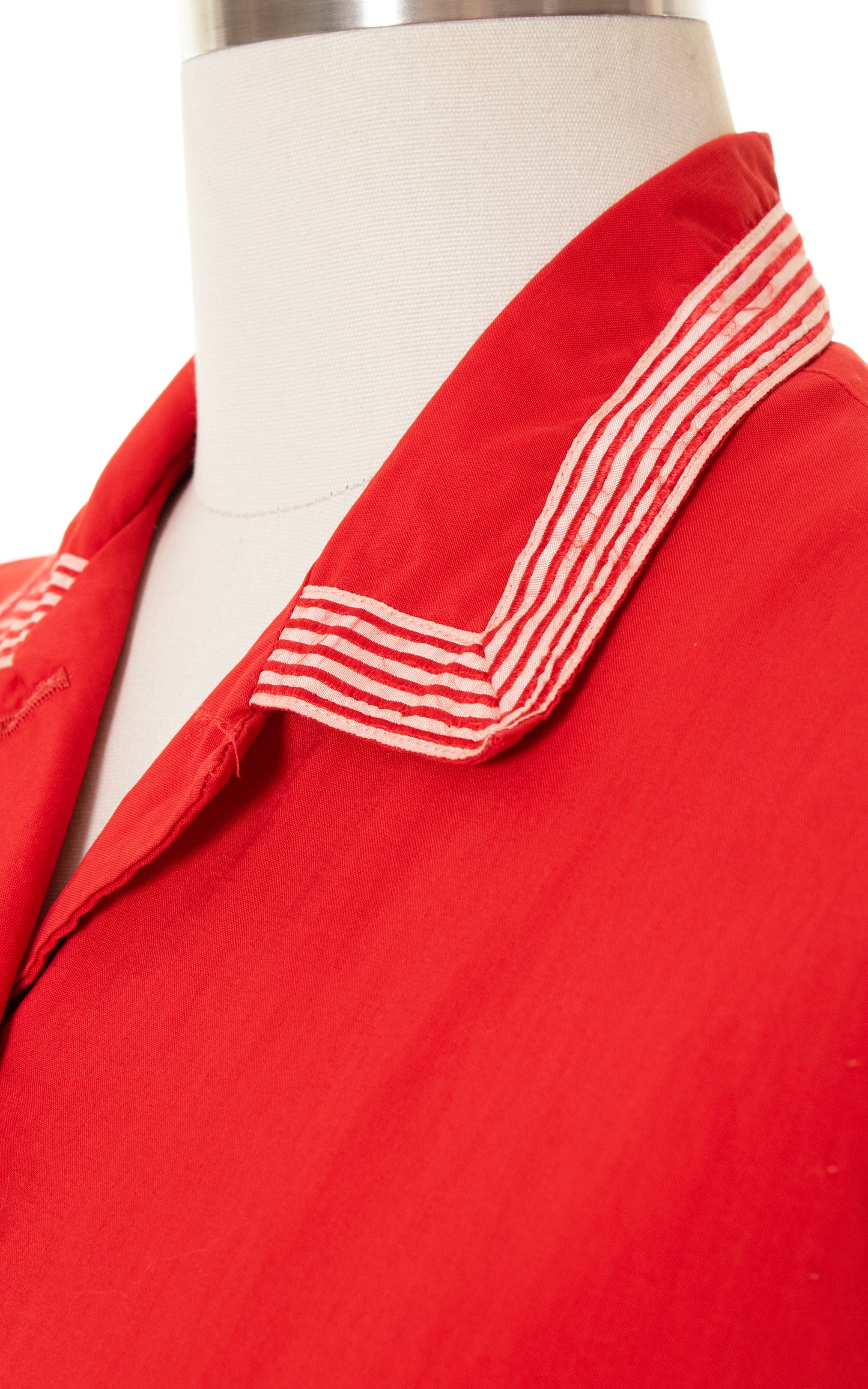 1950s Nautical Red Cotton Shirtwaist Sundress | medium