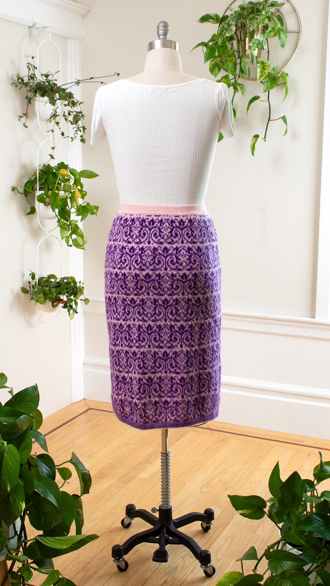 1980s DEADSTOCK BENETTON Purple Mohair Skirt | small/medium/large