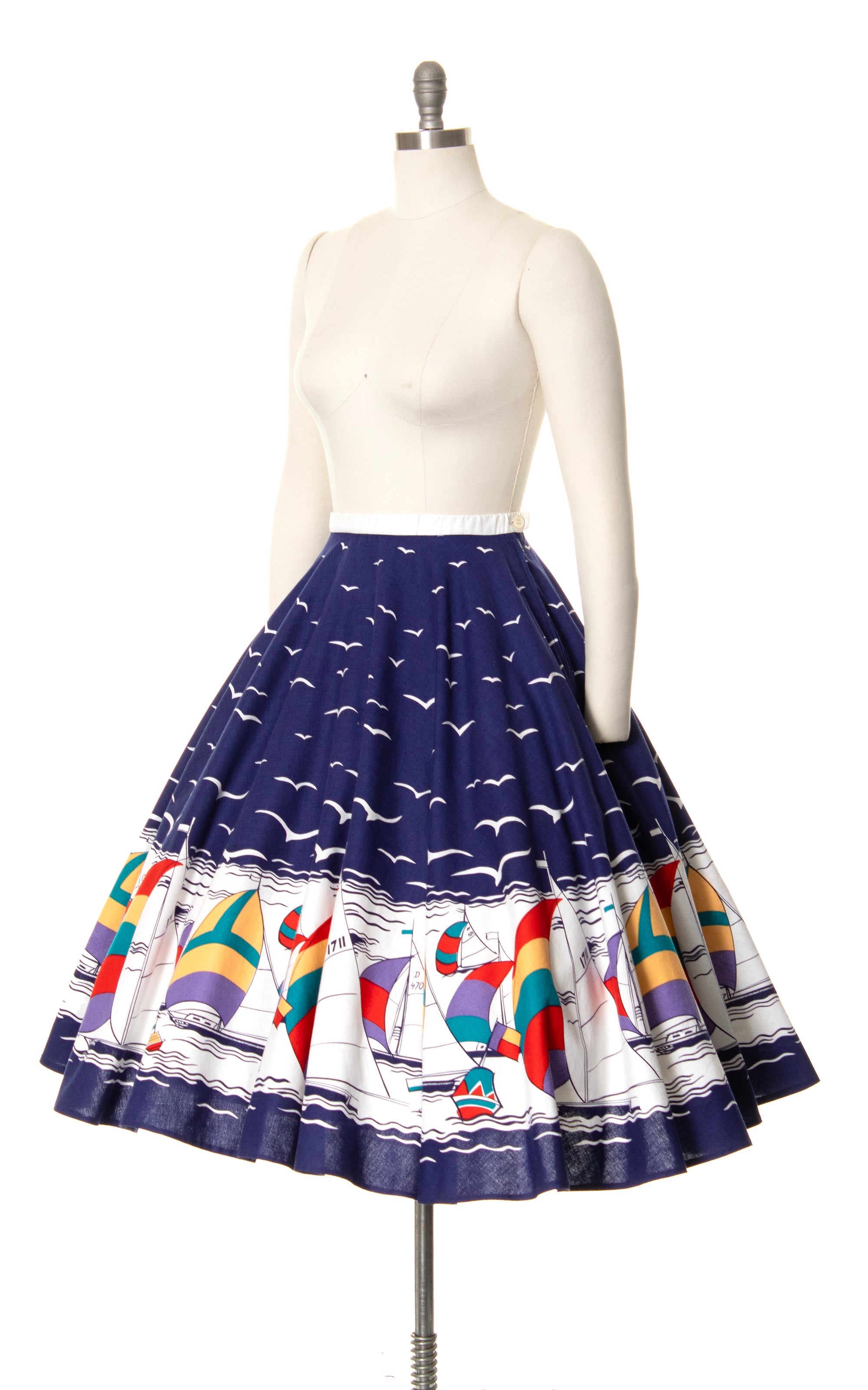 Circle skirt 2024 border print