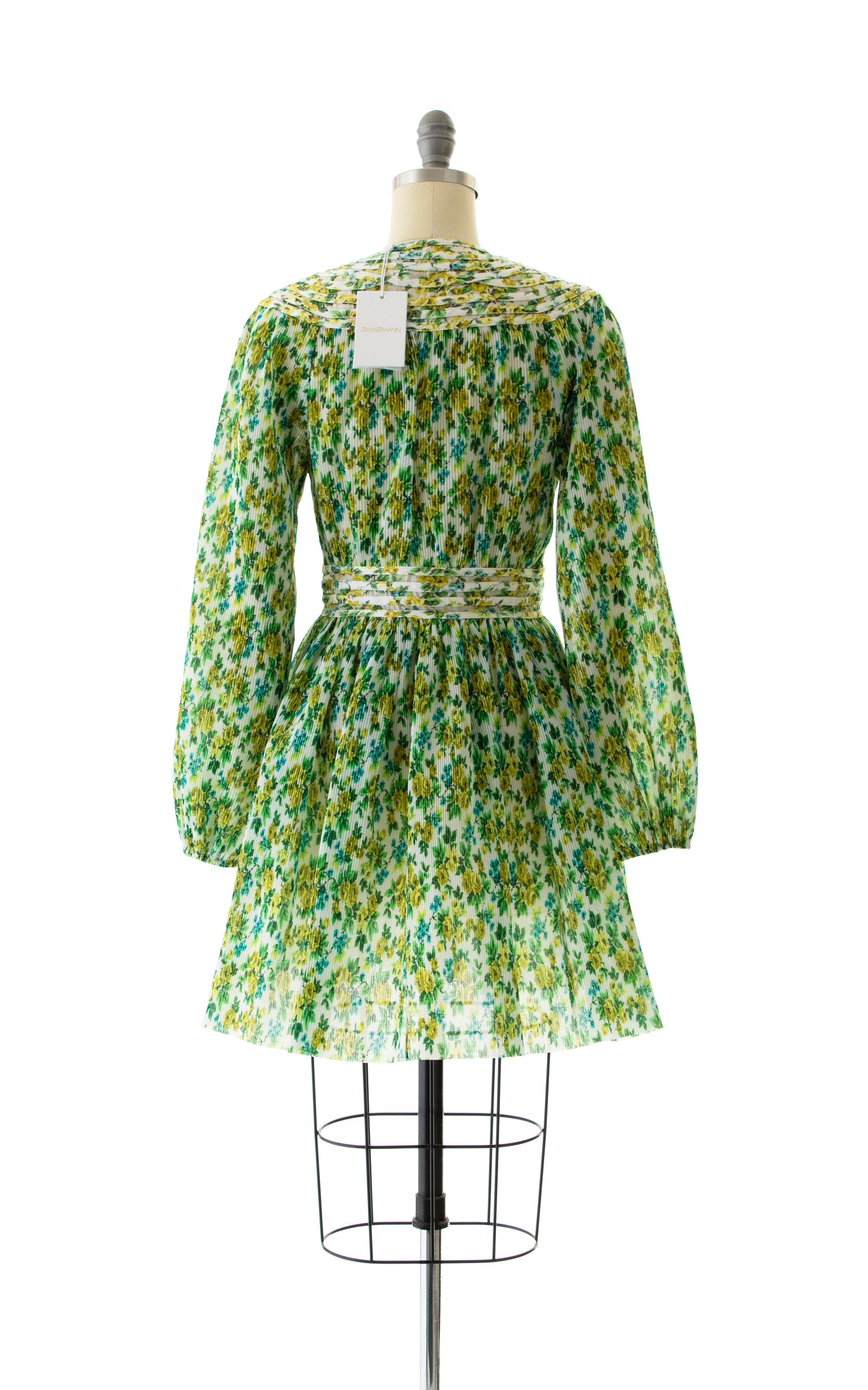 Modern ZIMMERMANN Deadstock Pleated Floral Dress | x-small/small Birthday Life Vintage Modern ZIMMERMANN Deadstock Pleated Floral Dress | x-small/small Birthday Life Vintage