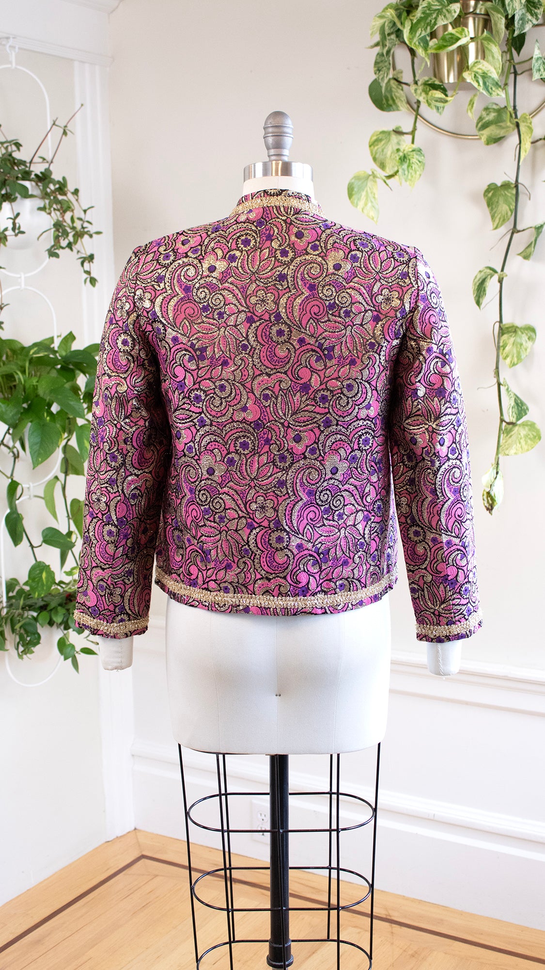 NEW ⭐️ 1960s Psychedelic Metallic Floral Jacket | small