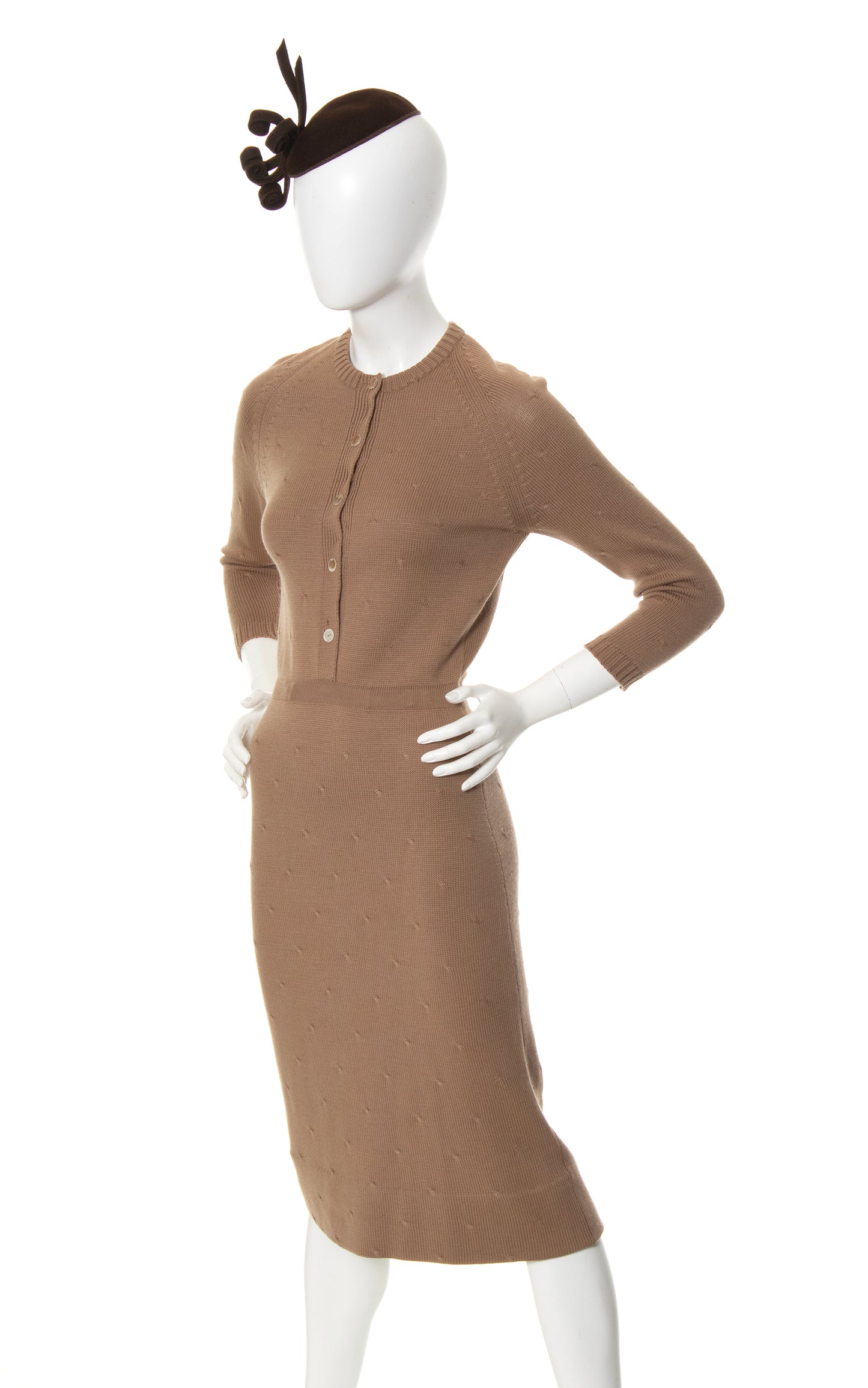 1950s Knit Italian Wool Sweater Dress | x-small/small