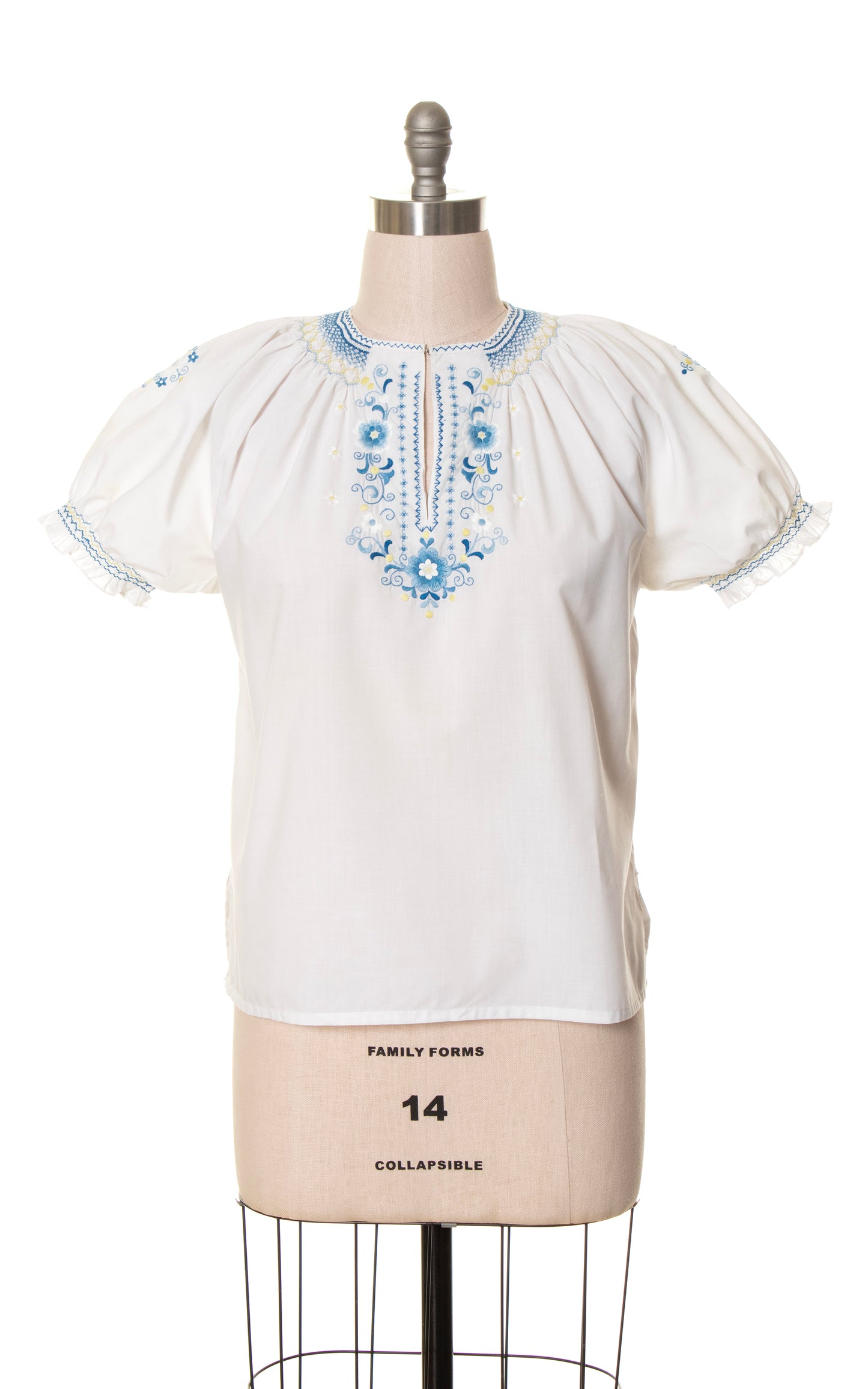 1970s Hand Embroidered Peasant Top | large