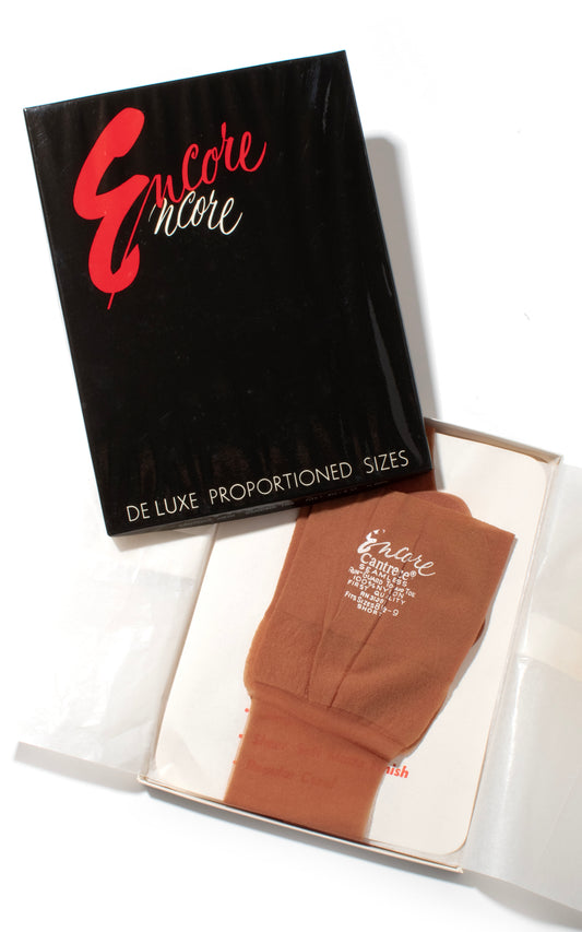 1960s Encore Mesh Seamless Nylon Stockings x6 Pairs in Dancing Fire (size 8.5-9 small)