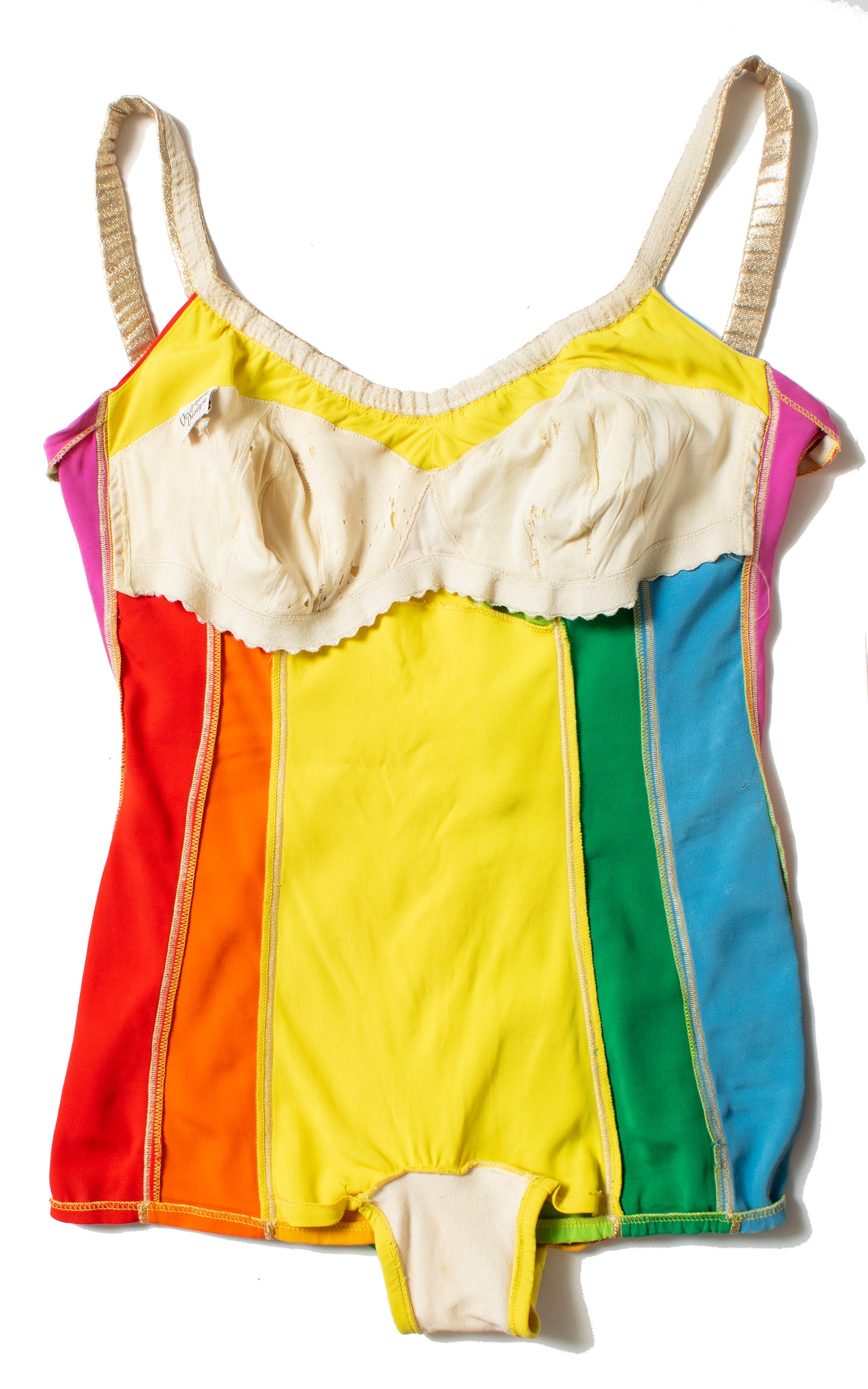 1960s Rainbow & Lamé Swimsuit | large