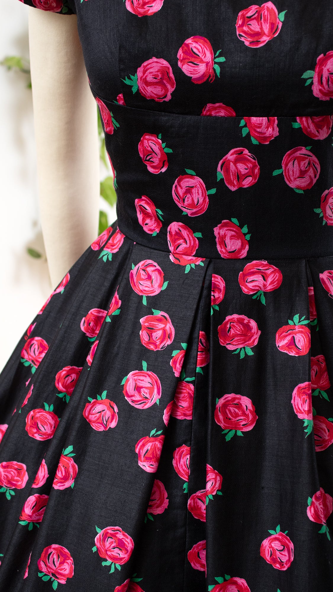 1950s Rose Day Dress | x-small