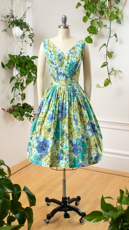 NEW ⭐️ 1950s Floral Cotton Sundress | x-small/small