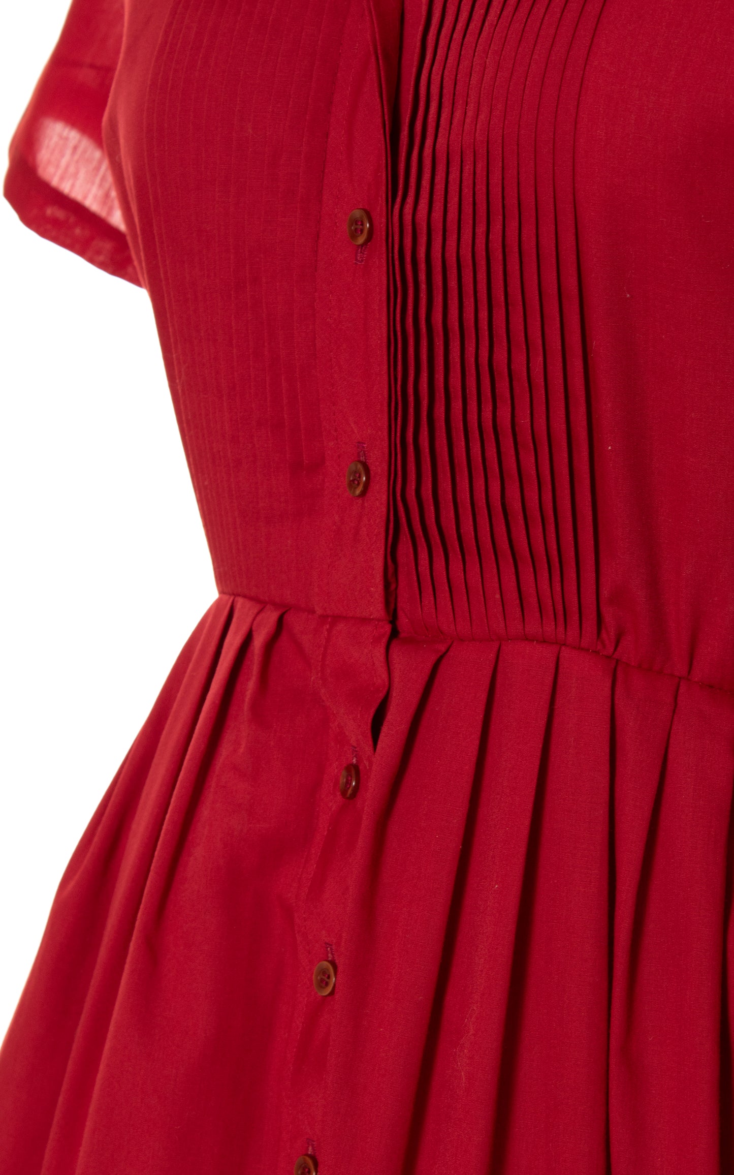 1960s Dark Red Shirtwaist Dress | large