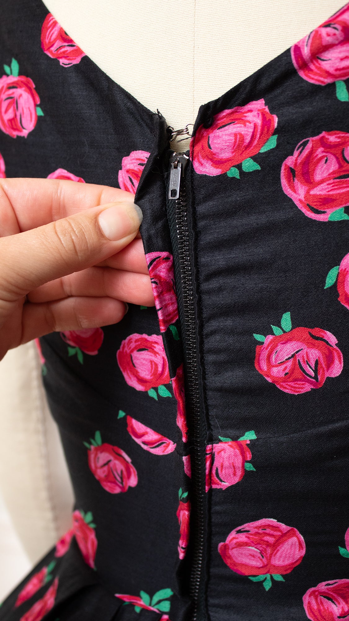 1950s Rose Day Dress | x-small