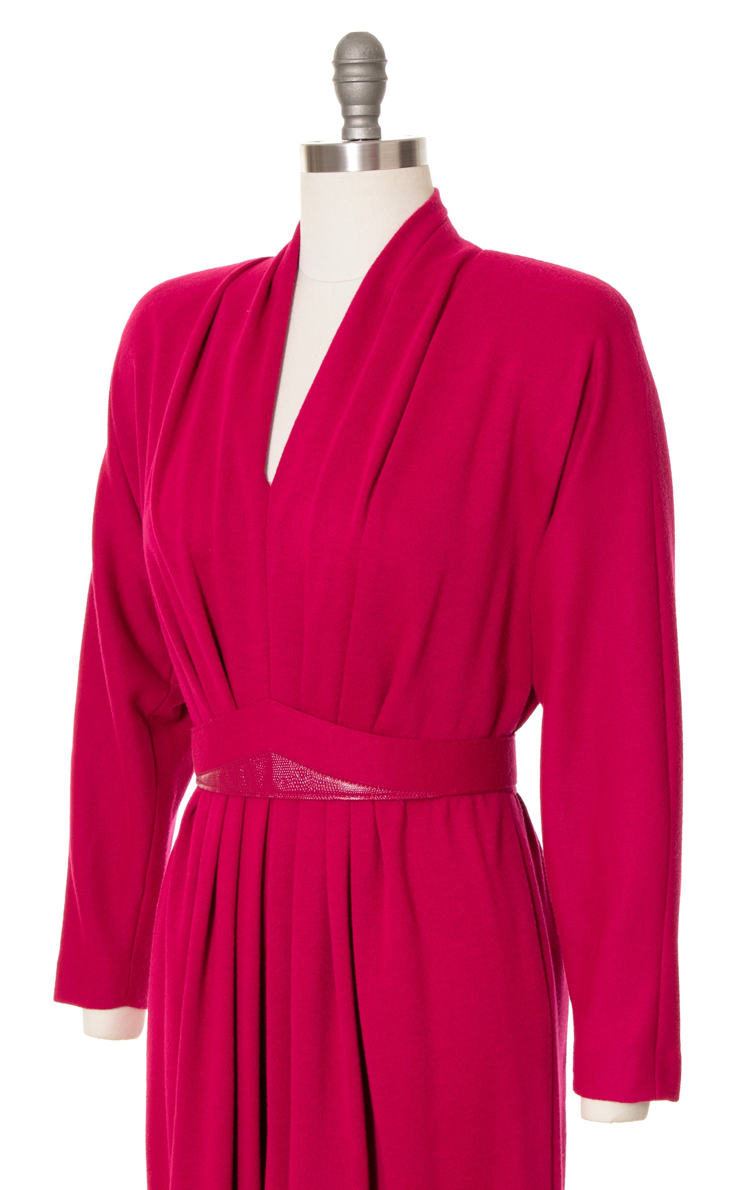 1980s Knit Jersey Belted Dress | medium/large