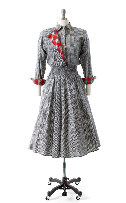 1980s 1990s CAROL ANDERSON Flannel Dress (small/medium)