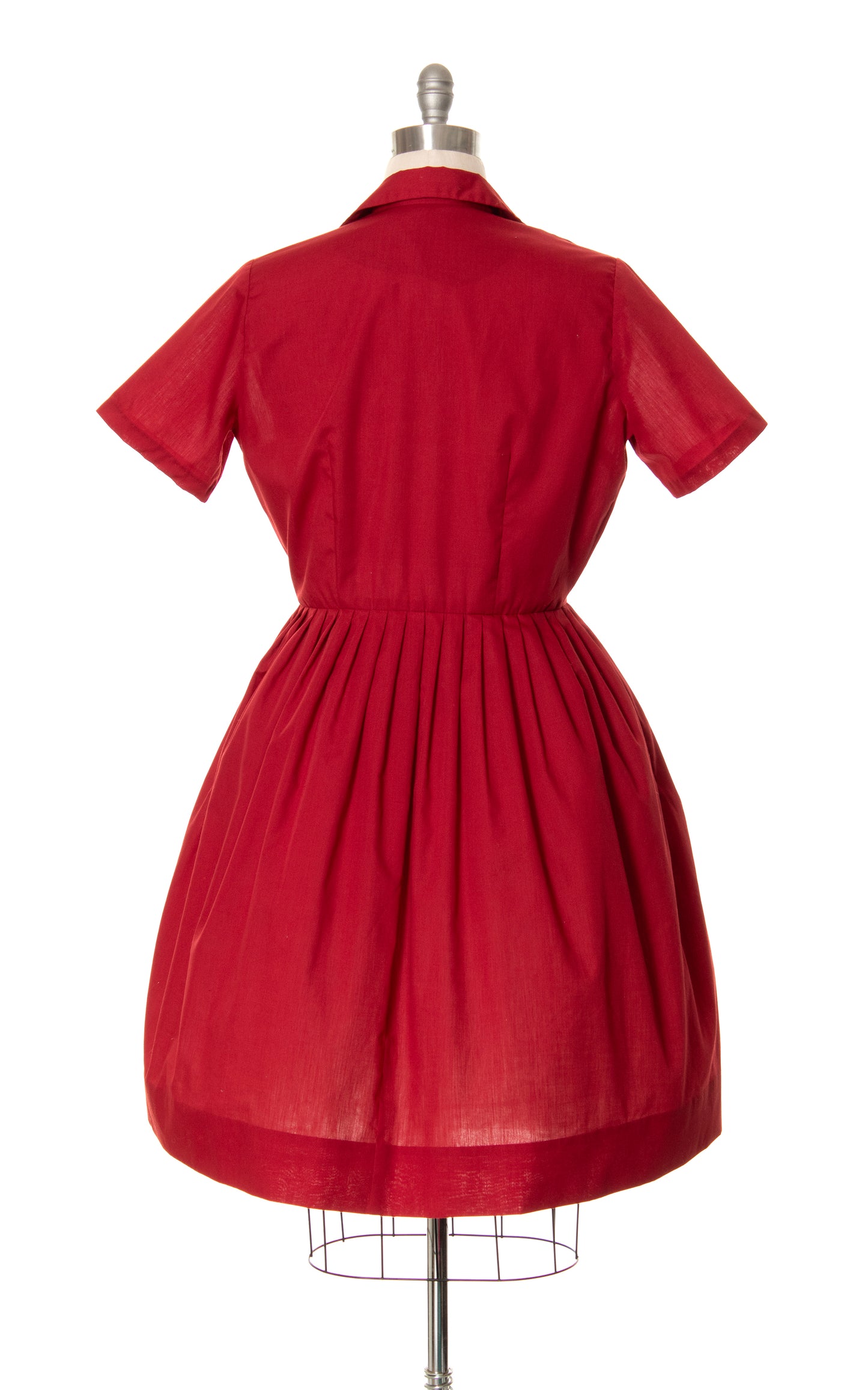 1960s Dark Red Shirtwaist Dress | large